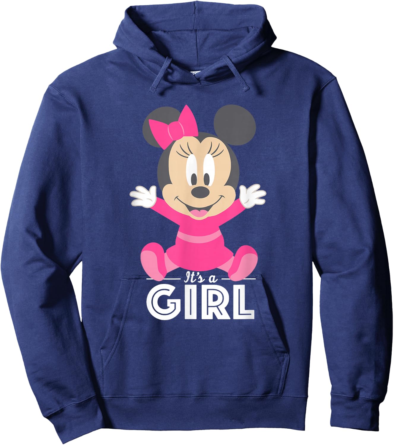 Disney Minnie Mouse It's A Girl Baby Shower Hoodie - Hoodie | Navy