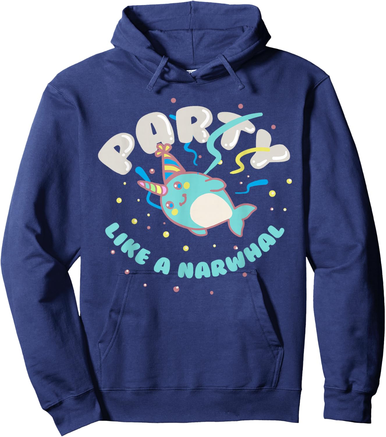 Party Like a Narwhal Hoodie - Hoodie | Navy
