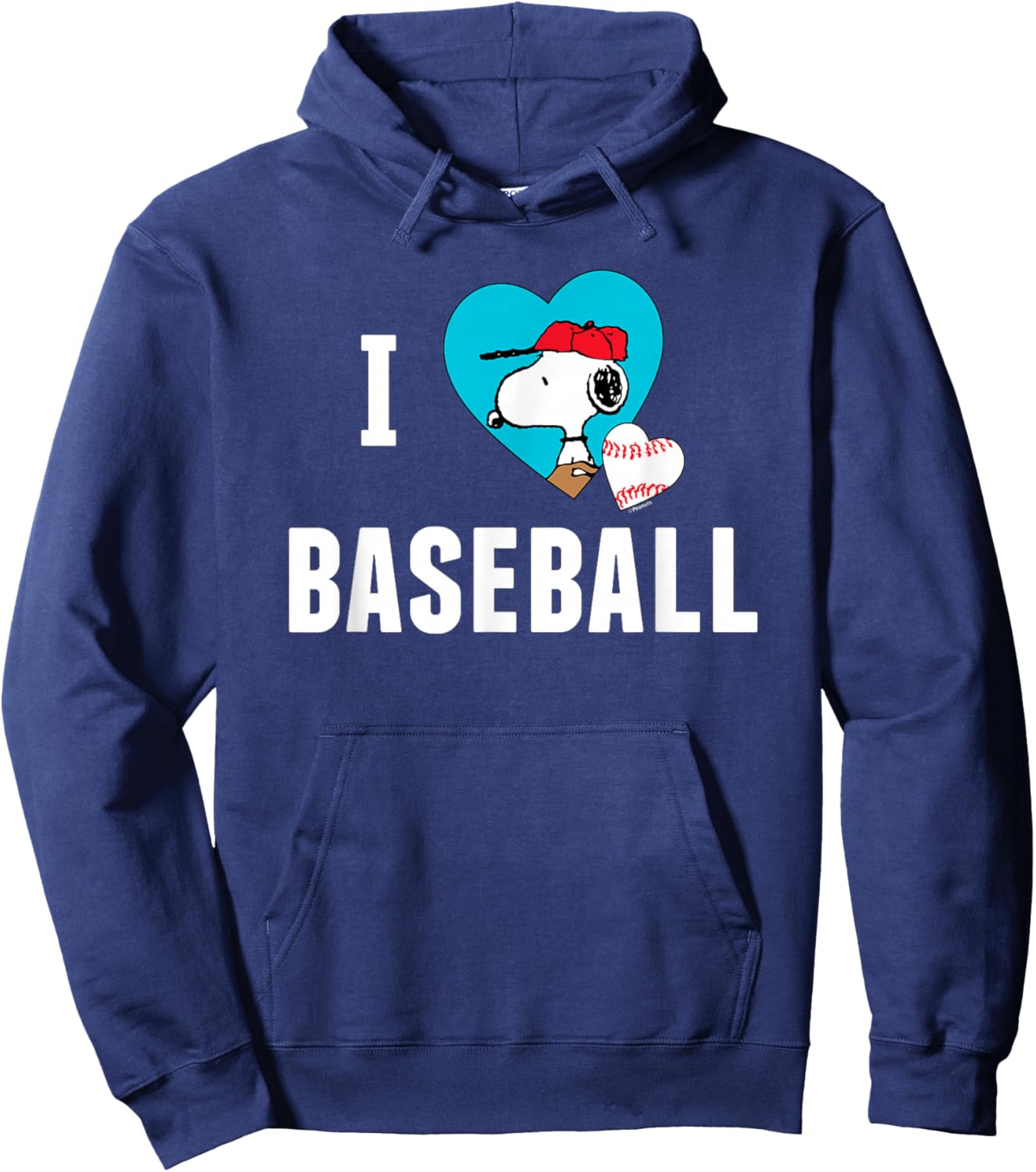 Peanuts - Snoopy I Love Baseball Hoodie - Hoodie | Navy