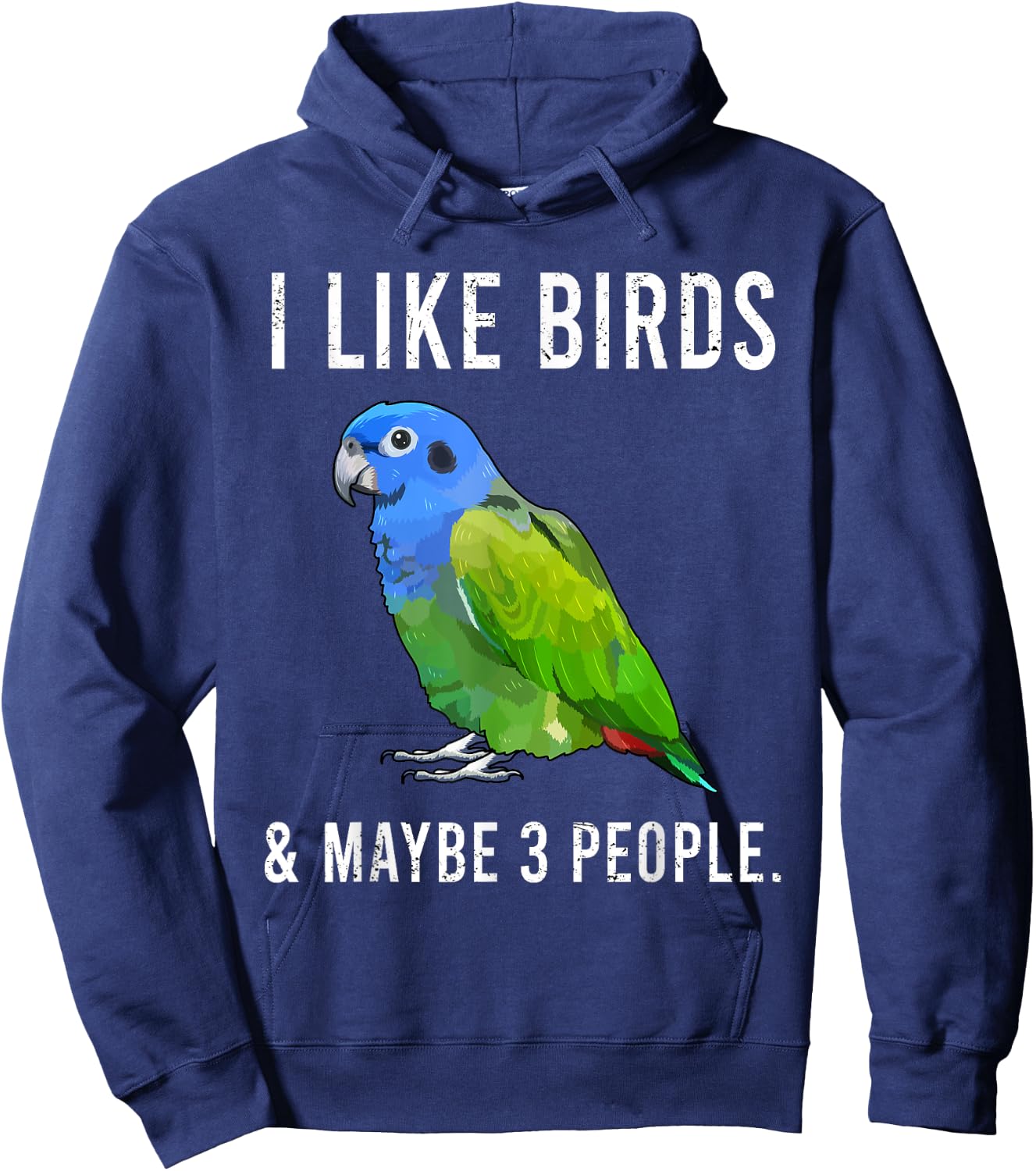 Funny I Like Pionus Birds And Maybe 3 People Hoodie - Hoodie | Navy