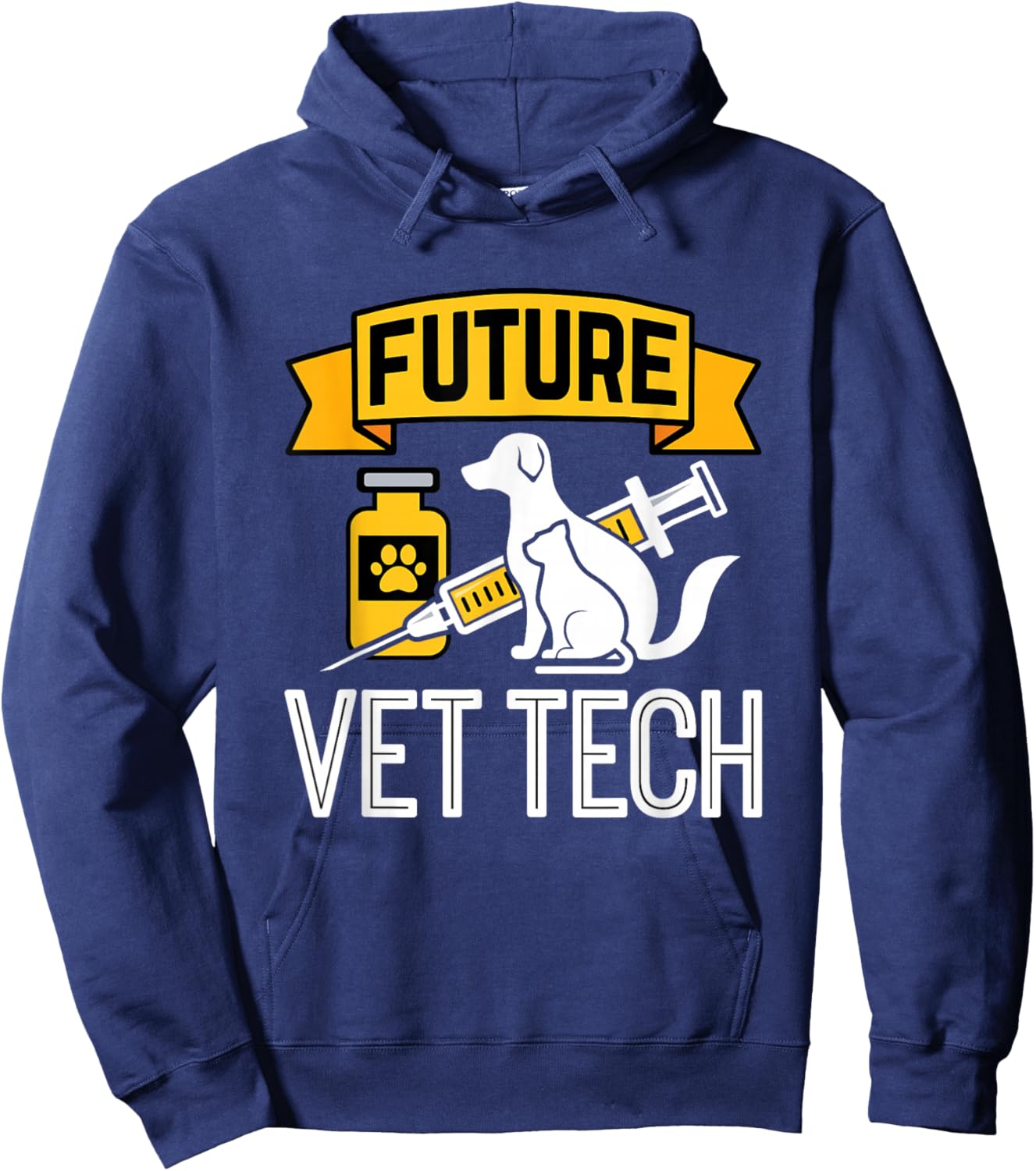 Future Vet Tech Veterinary Technician Hoodie - Hoodie | Navy
