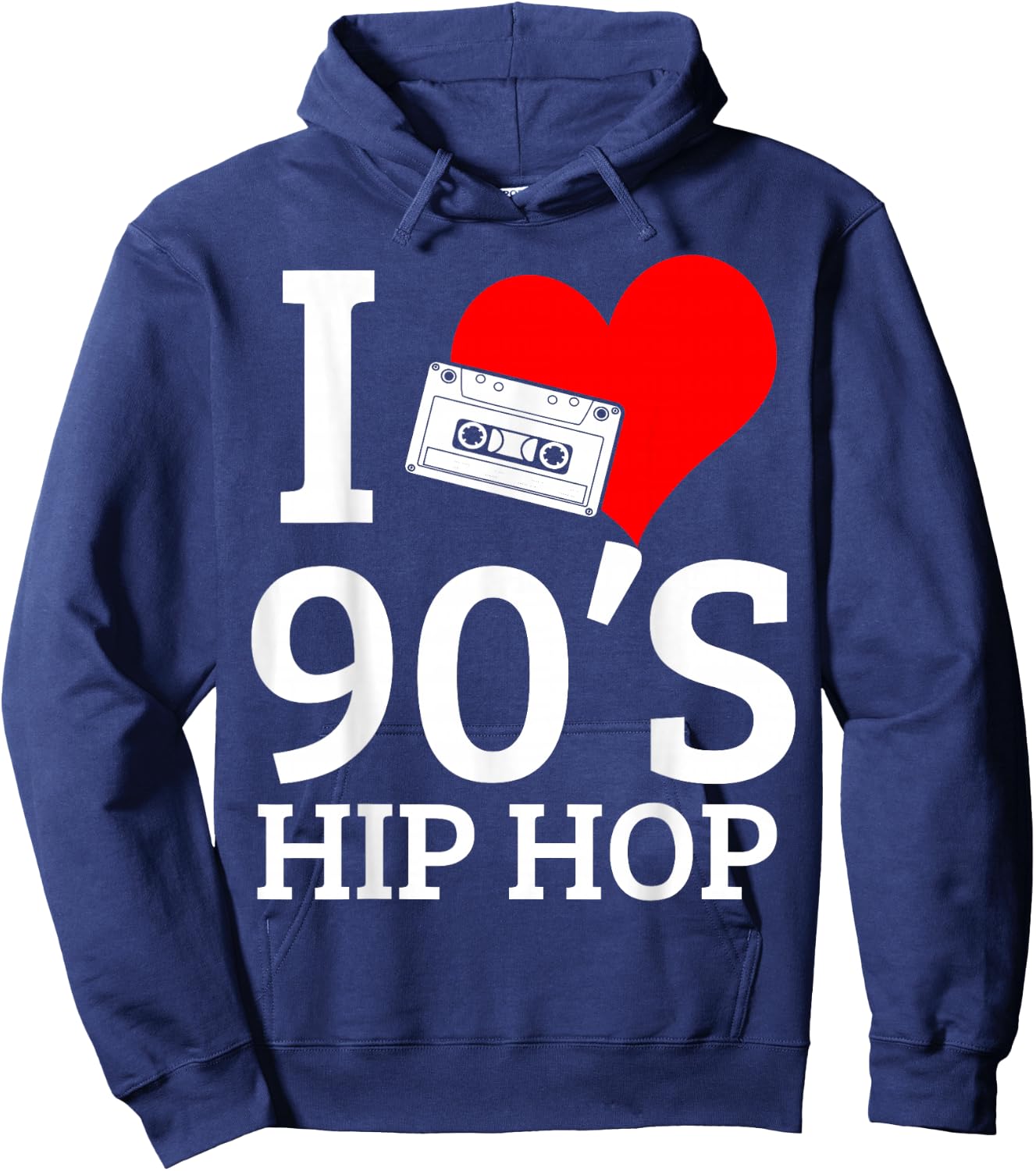 I Love 90's Hip Hop Rap Hoodie - Hoodie | Navy
