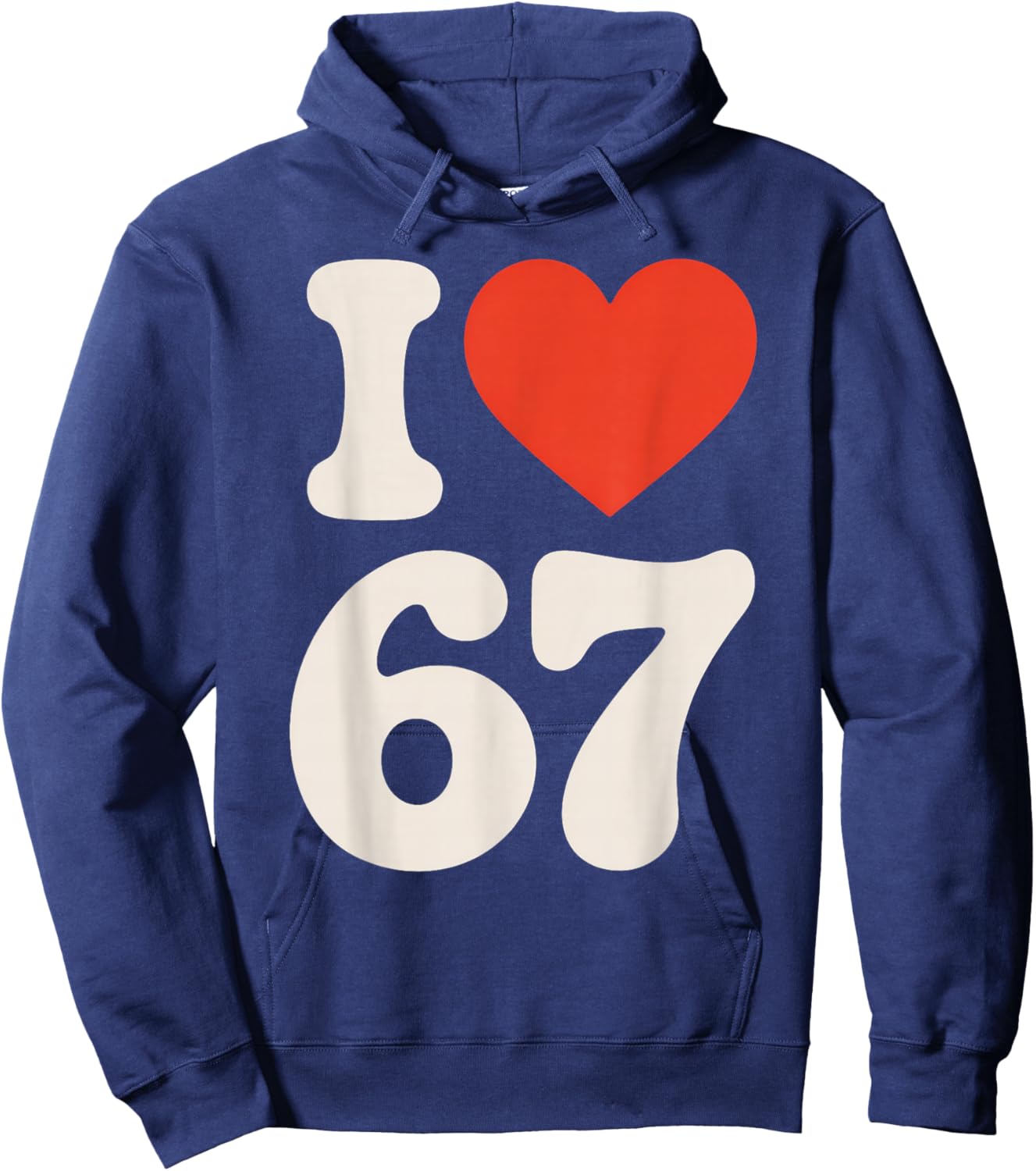 Classic 67 Meme - ICH Liebe SIX Seven Hoodie - Hoodie | Navy