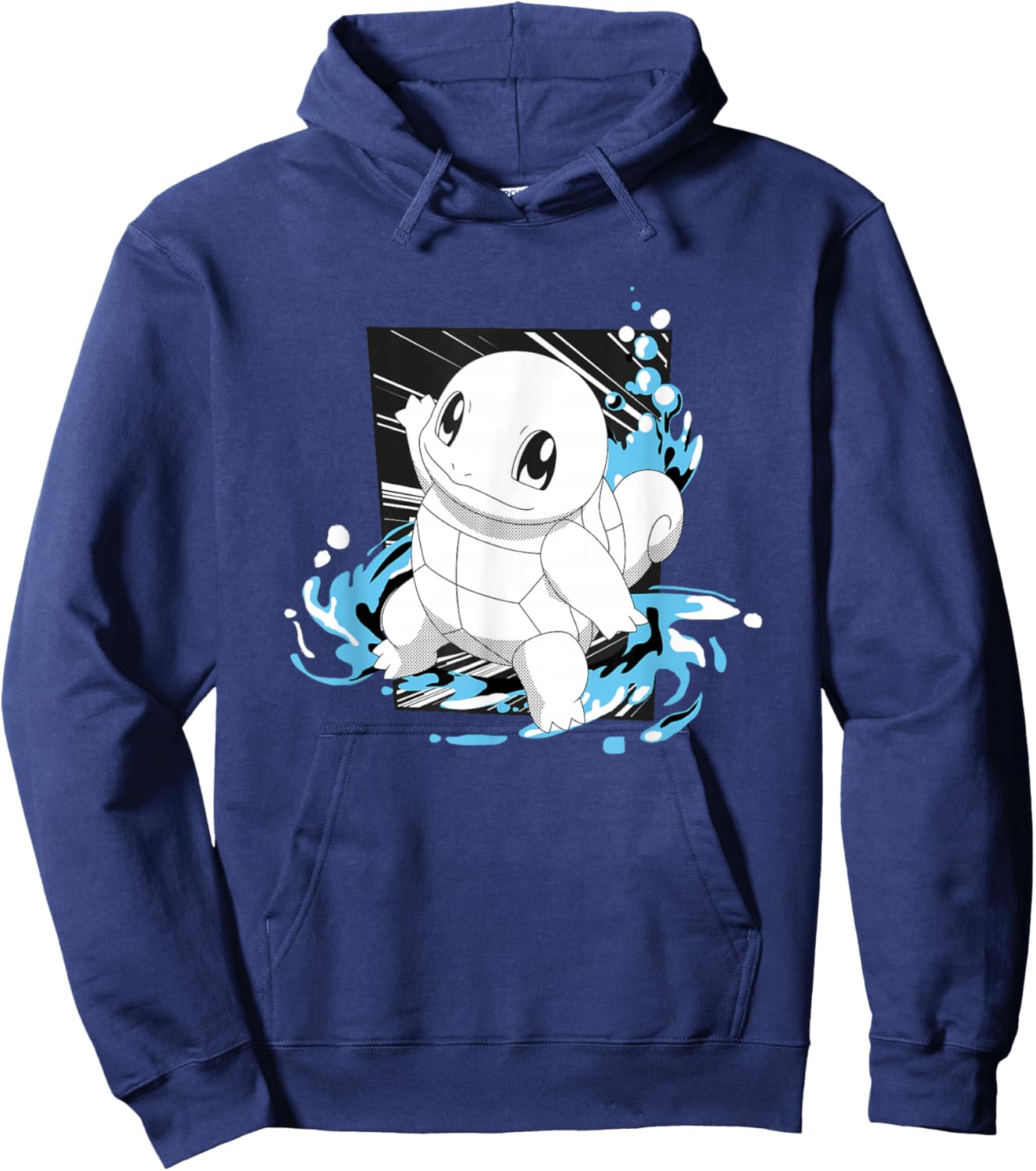 Pokémon Squirtle Splashing Water Manga Panel Hoodie - Hoodie | Navy