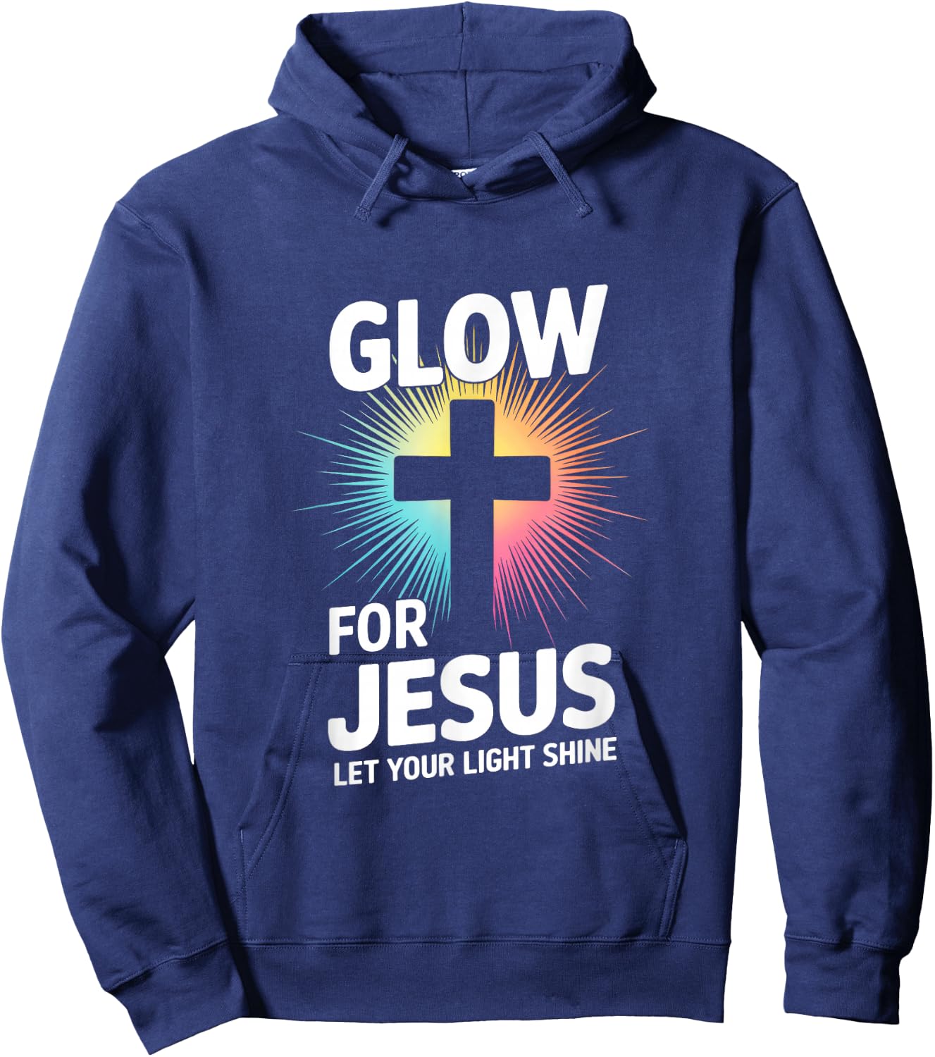 Glow For Jesus Let Your Light Shine Hoodie - Hoodie | Navy