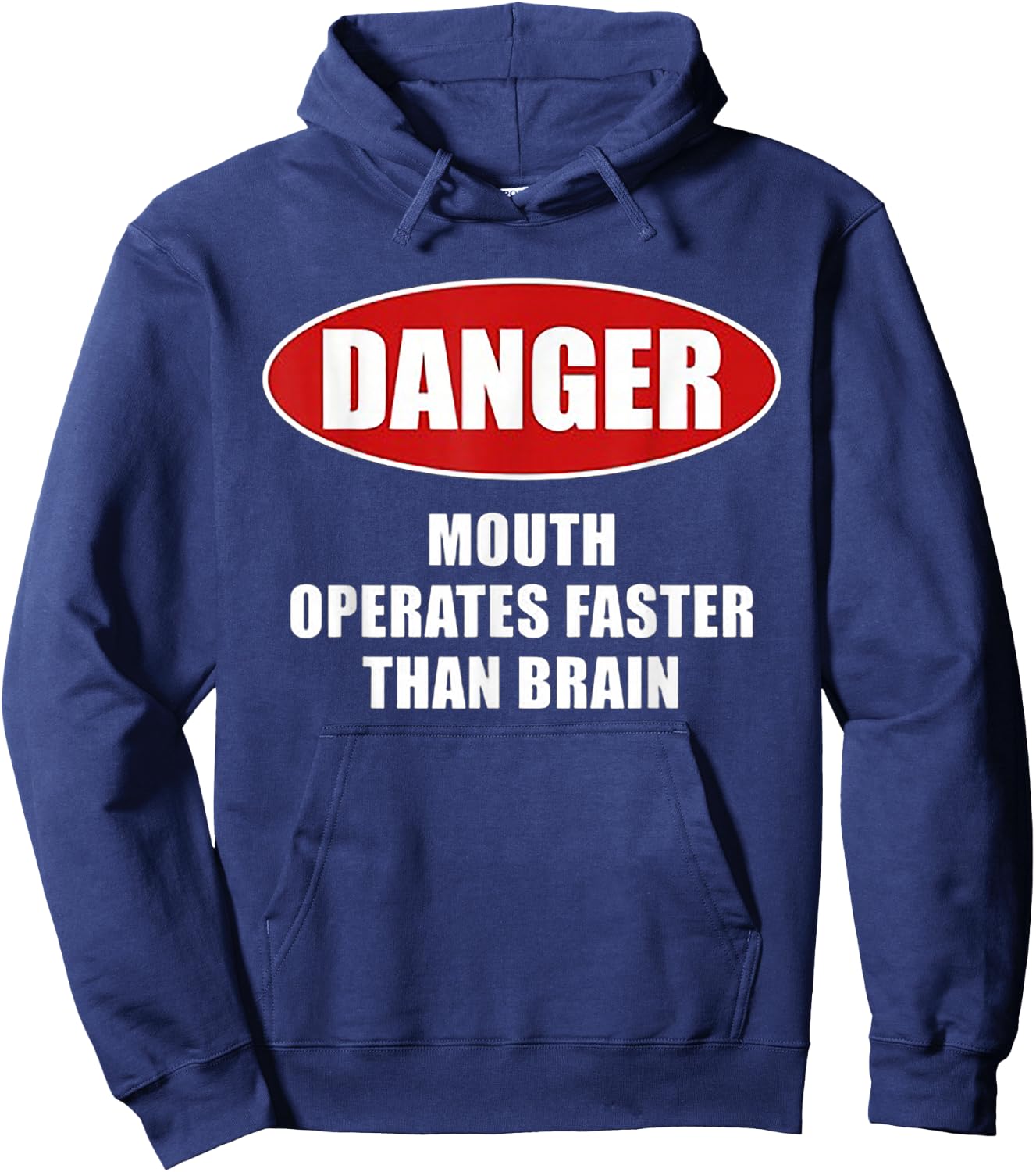 Danger Mouth Operates Faster Than Brain Hoodie - Hoodie | Navy