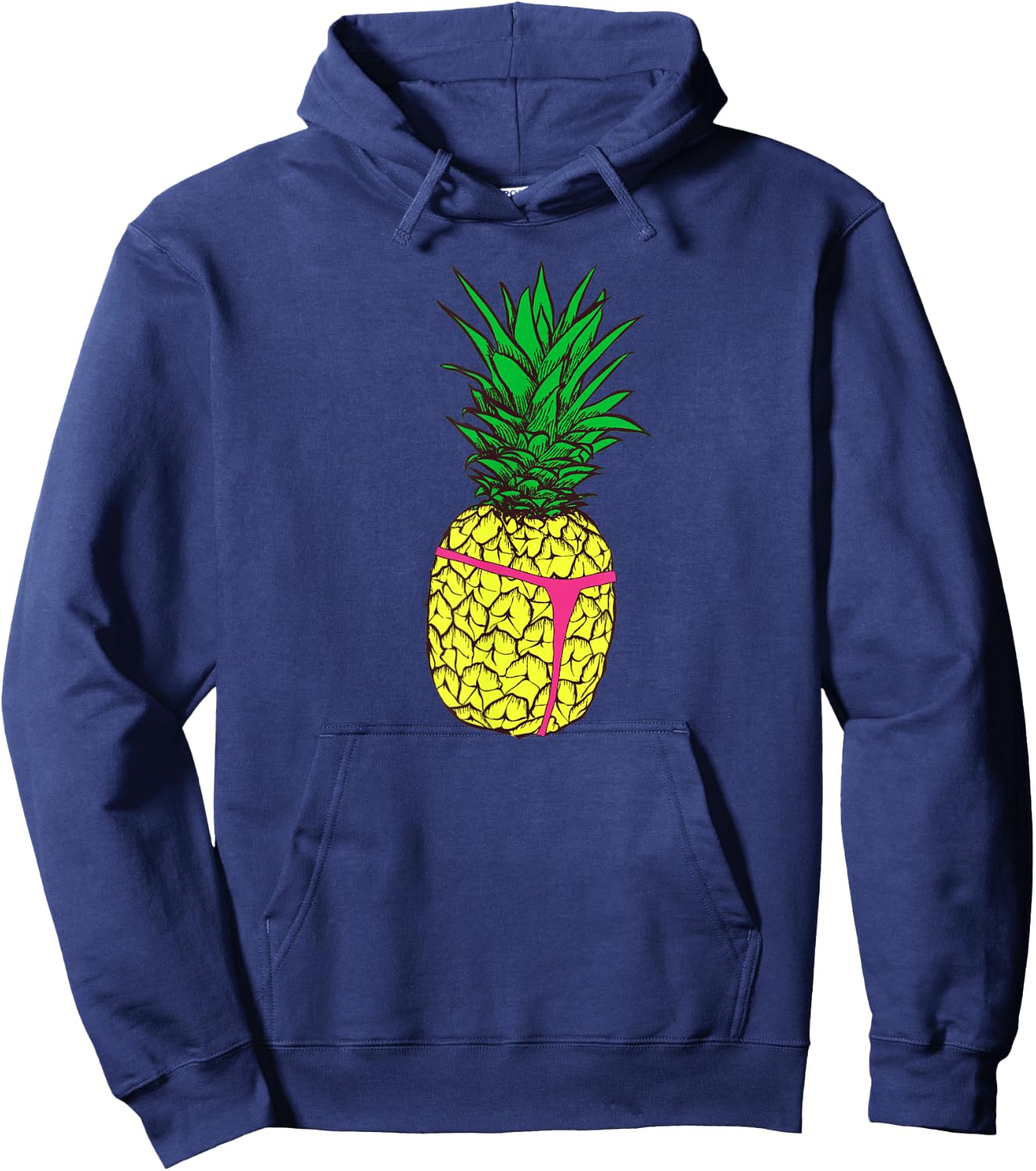 Pineapple Slut Thong | Slutty Shirt Hoodie - Hoodie | Navy
