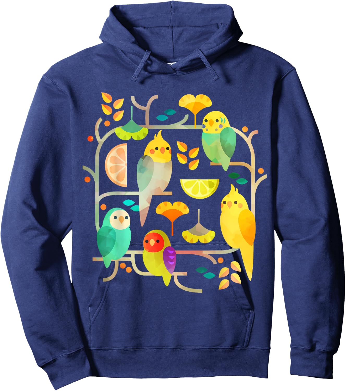 Summery Birdies Men Women Hoodie - Hoodie | Navy
