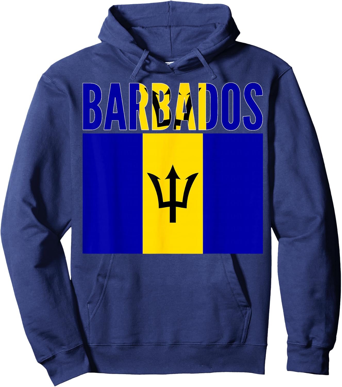 Barbadian - Barbados Country Flag Hoodie - Hoodie | Navy