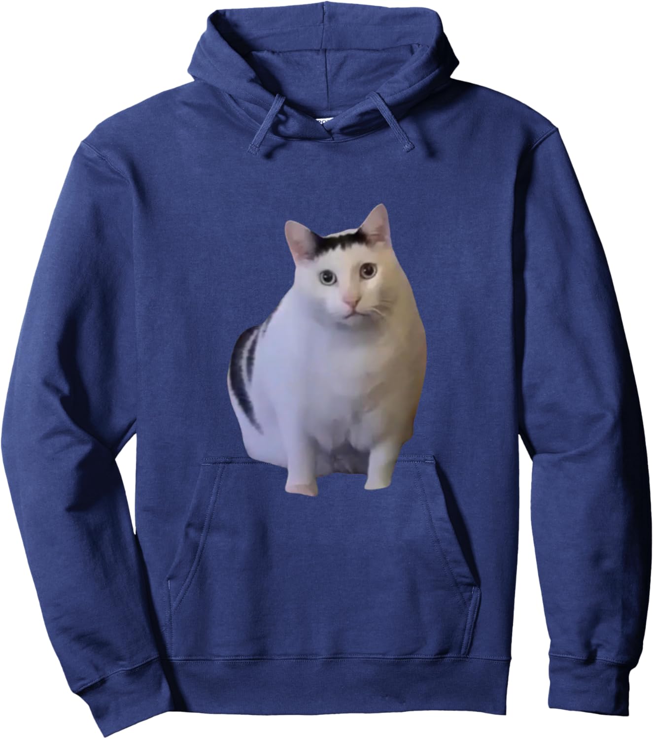 I Heart I Love Funny Huh Cat Meme Hoodie - Hoodie | Navy