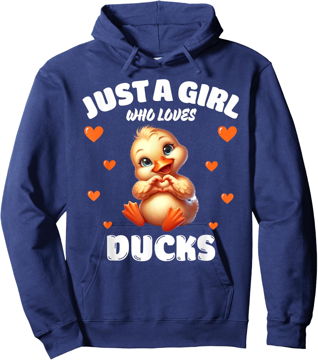 Just A Girl Who Loves Ducks, Cute Duck Lovers Hoodie - Hoodie | Navy