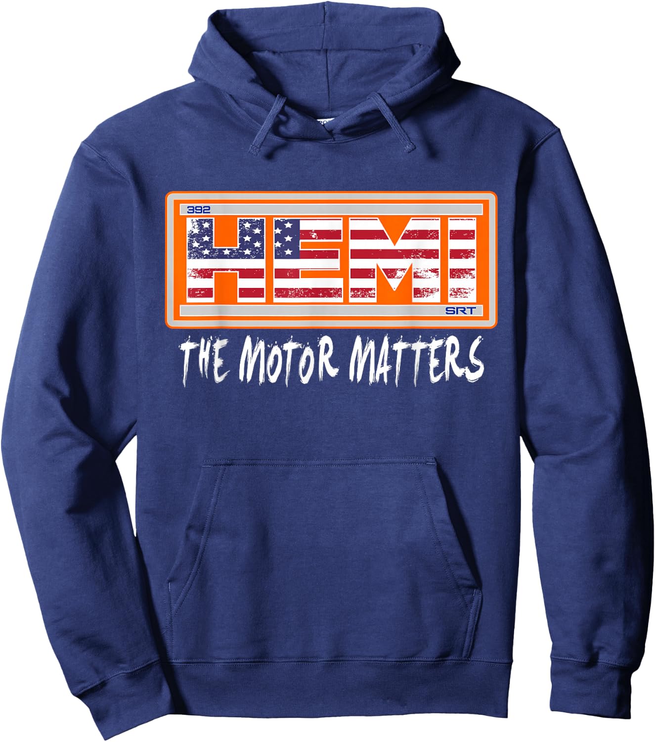392 Hemi SRT Flag Design Patriotic Hoodie - Hoodie | Navy