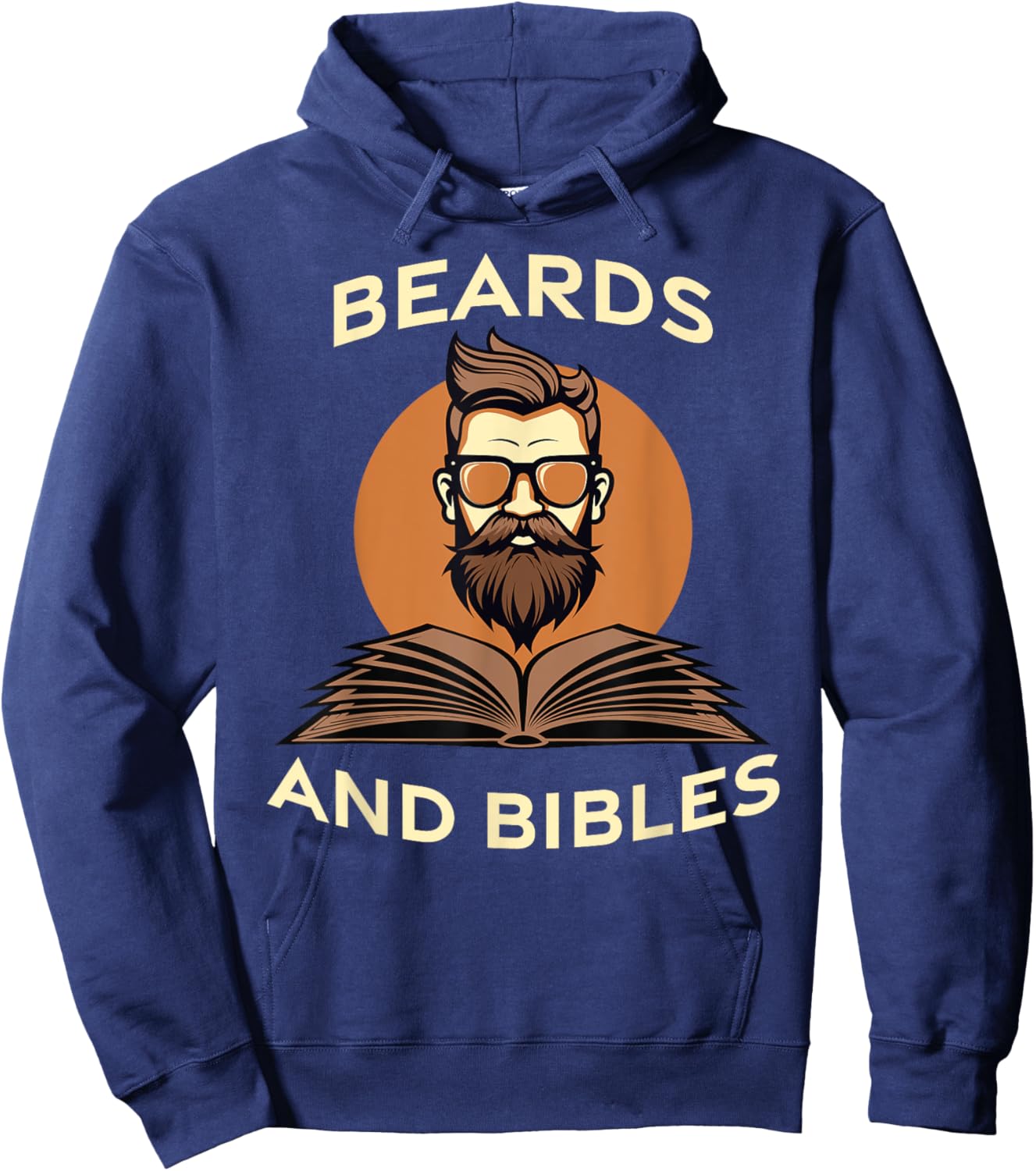 Beards and Bibles Christian Man Hoodie - Hoodie | Navy
