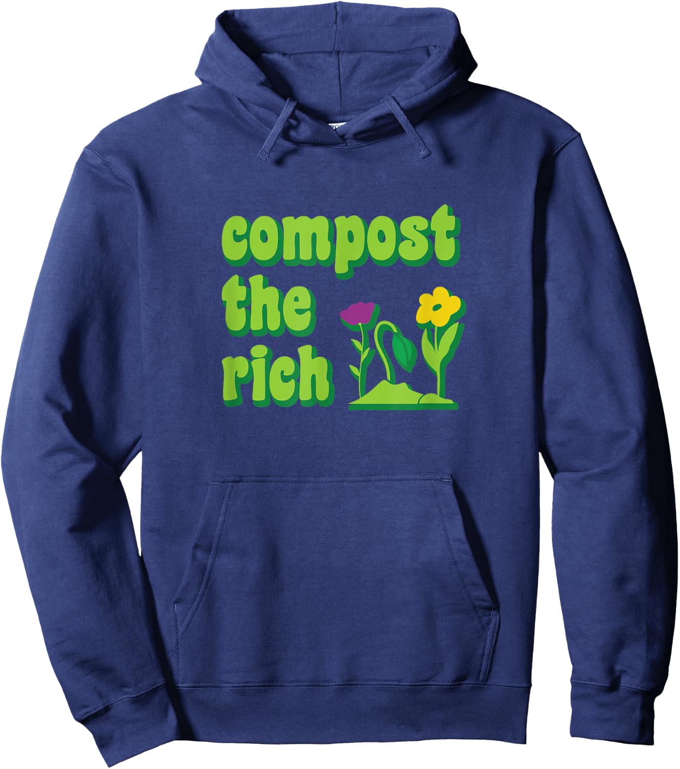 Rich Resistance Protest Garden Compost Hoodie - Hoodie | Navy