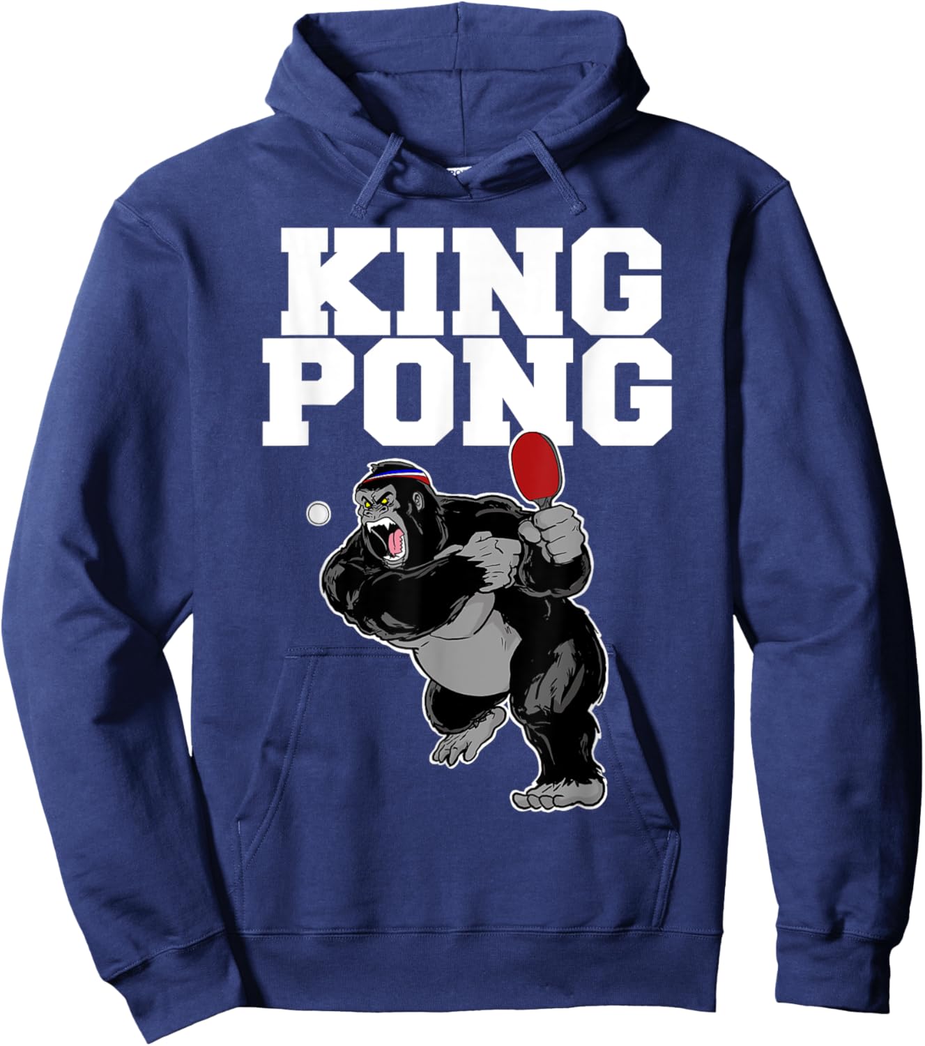 Gorilla King Pong Hoodie - Hoodie | Navy
