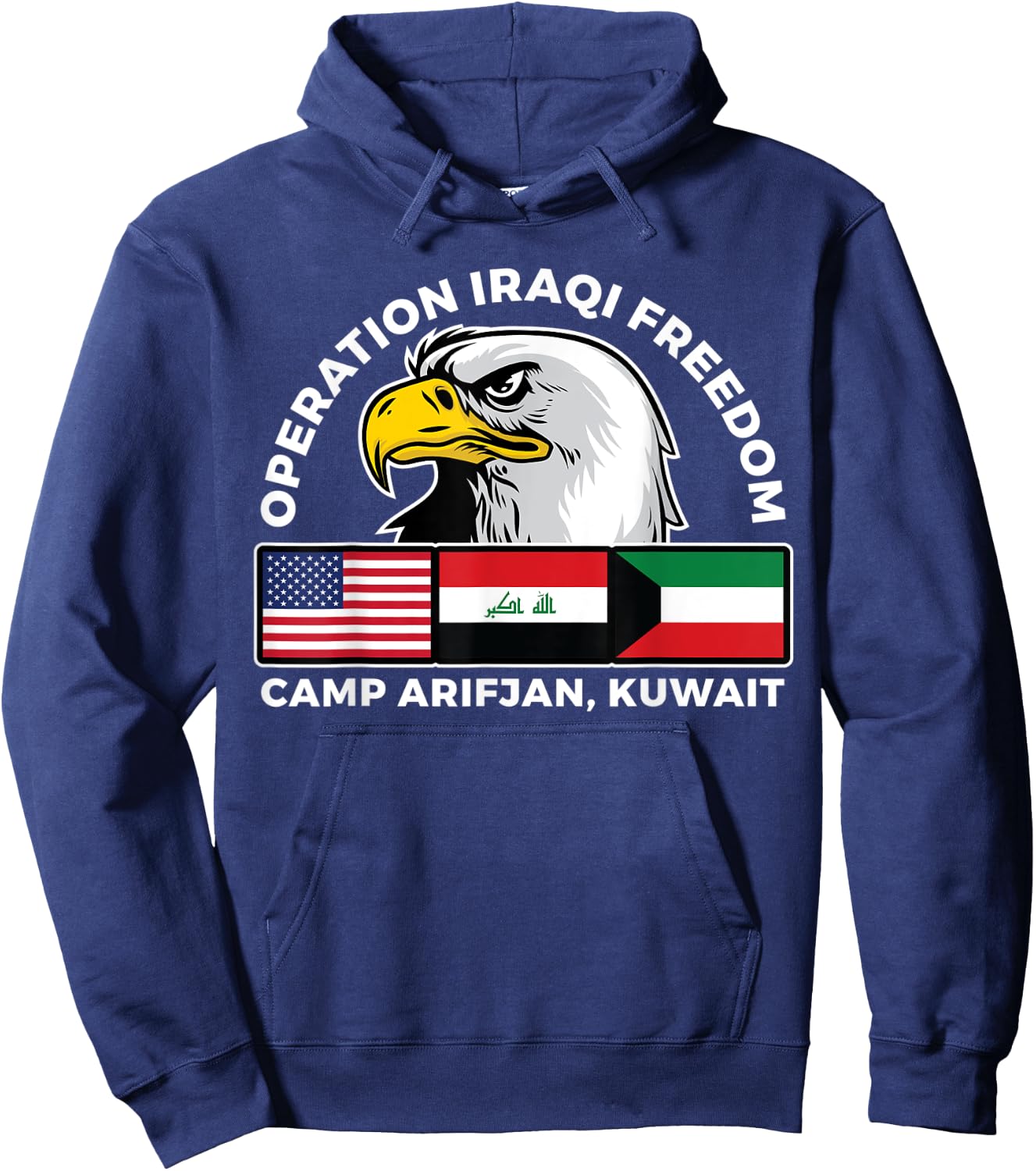 Camp Arifjan Veteran Operation Iraqi Freedom Hoodie - Hoodie | Navy
