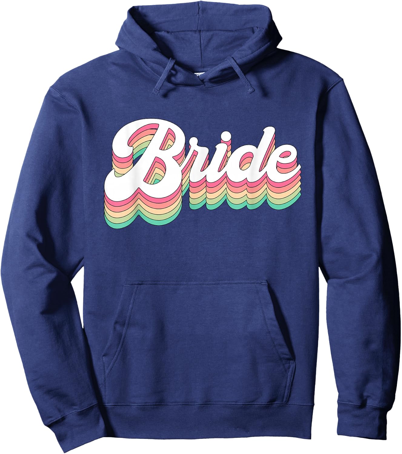 Bachelorette Bride to Be Retro Small Hoodie - Hoodie | Navy