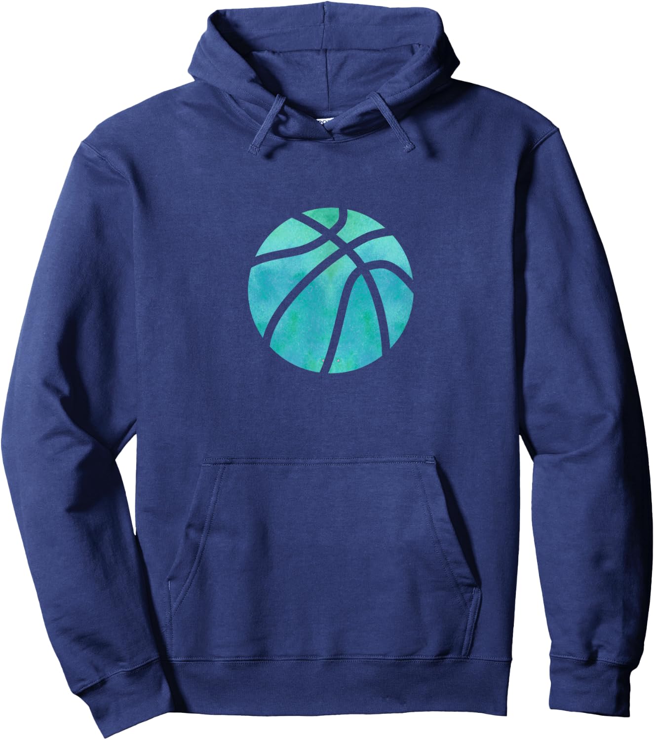 Basketball Minimal Icon Style Sports Design Hoodie - Hoodie | Navy