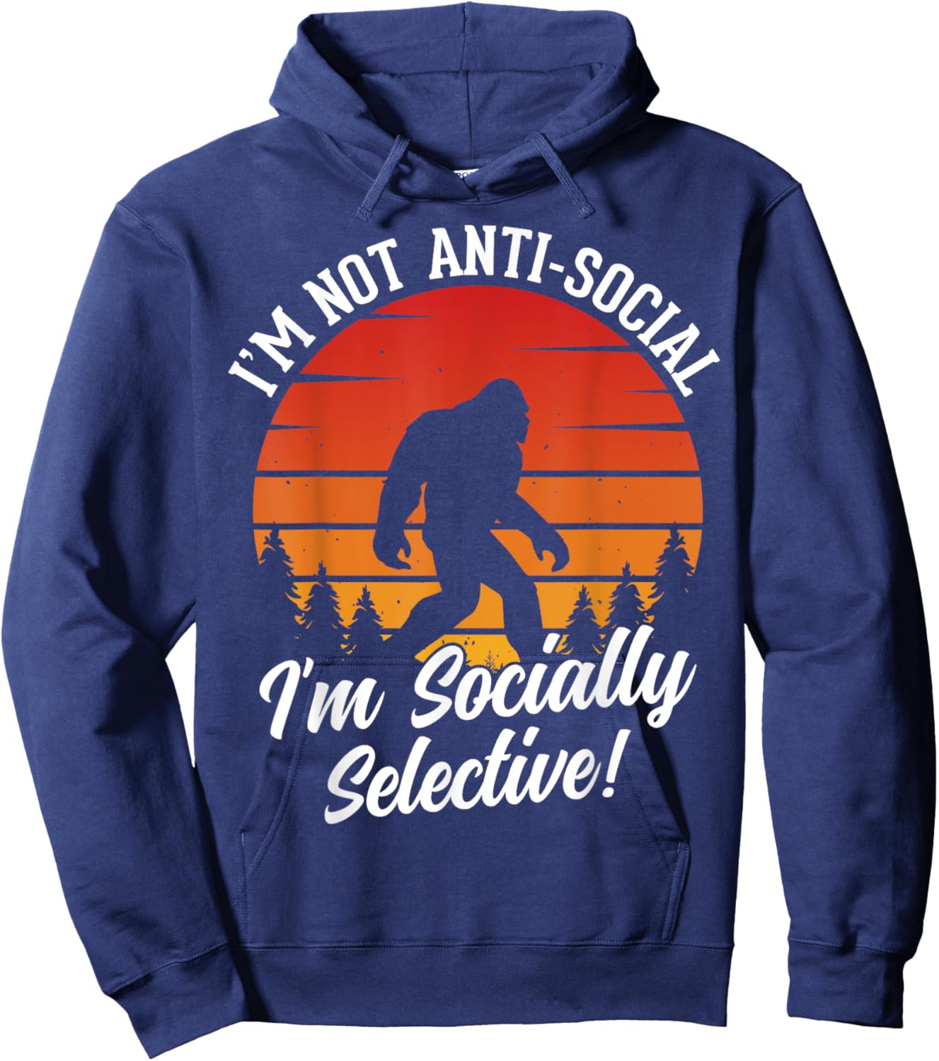 I'm Not Anti-Social, I'm Socially Selective Hoodie - Hoodie | Navy