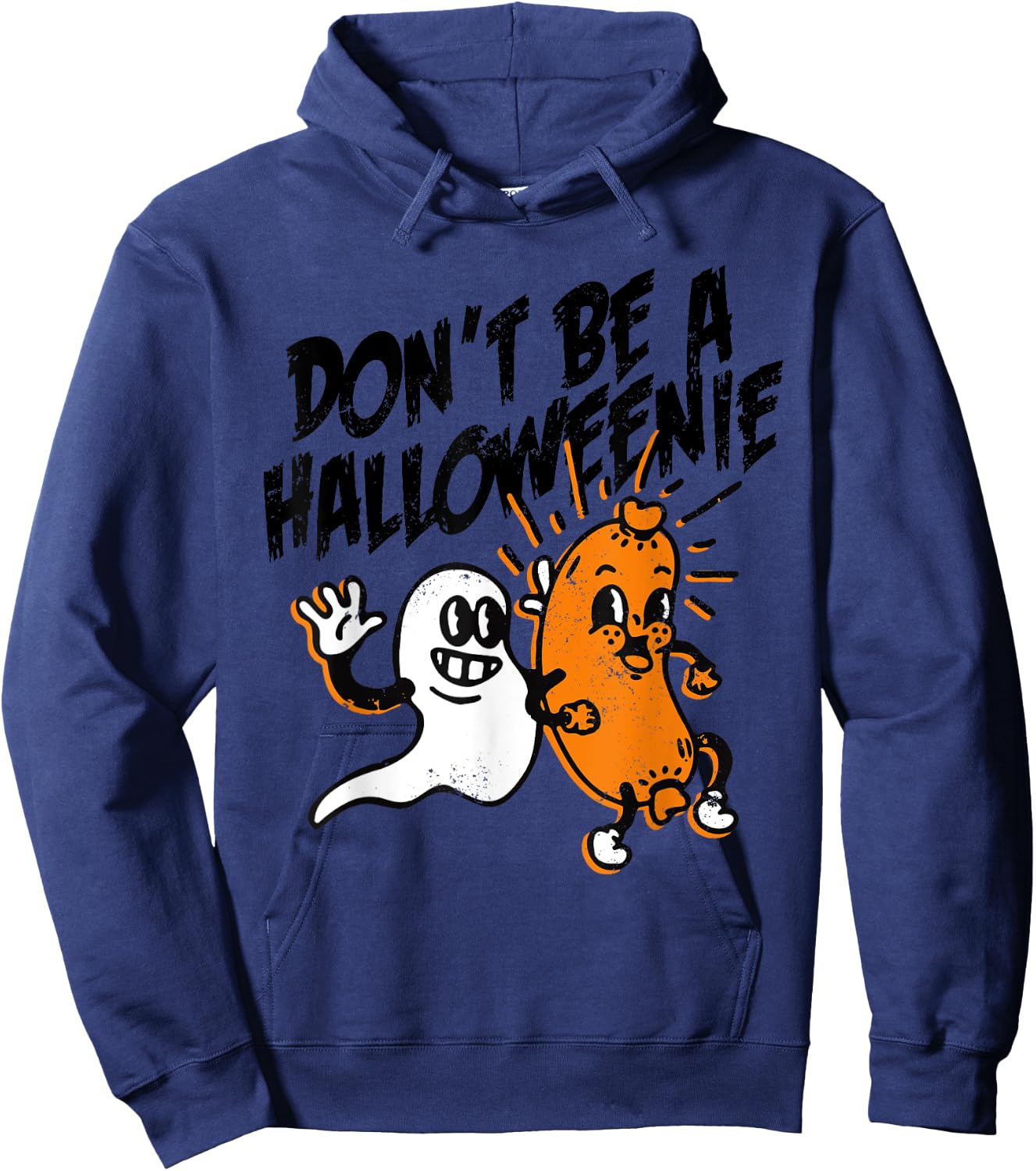 Funny Halloween Don't be a Halloweenie , Women Hoodie - Hoodie | Navy