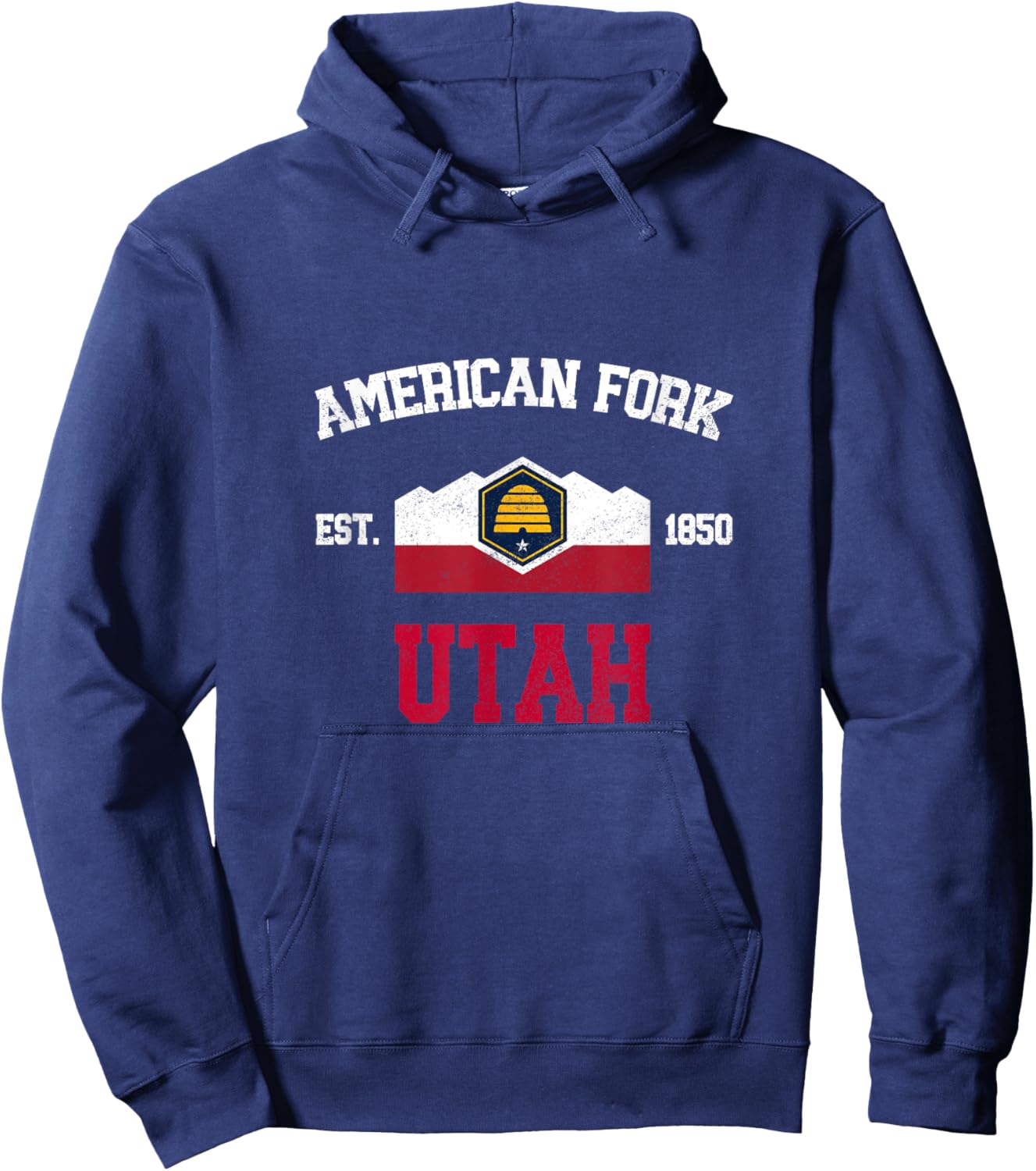 American Fork Utah Hoodie - Hoodie | Navy