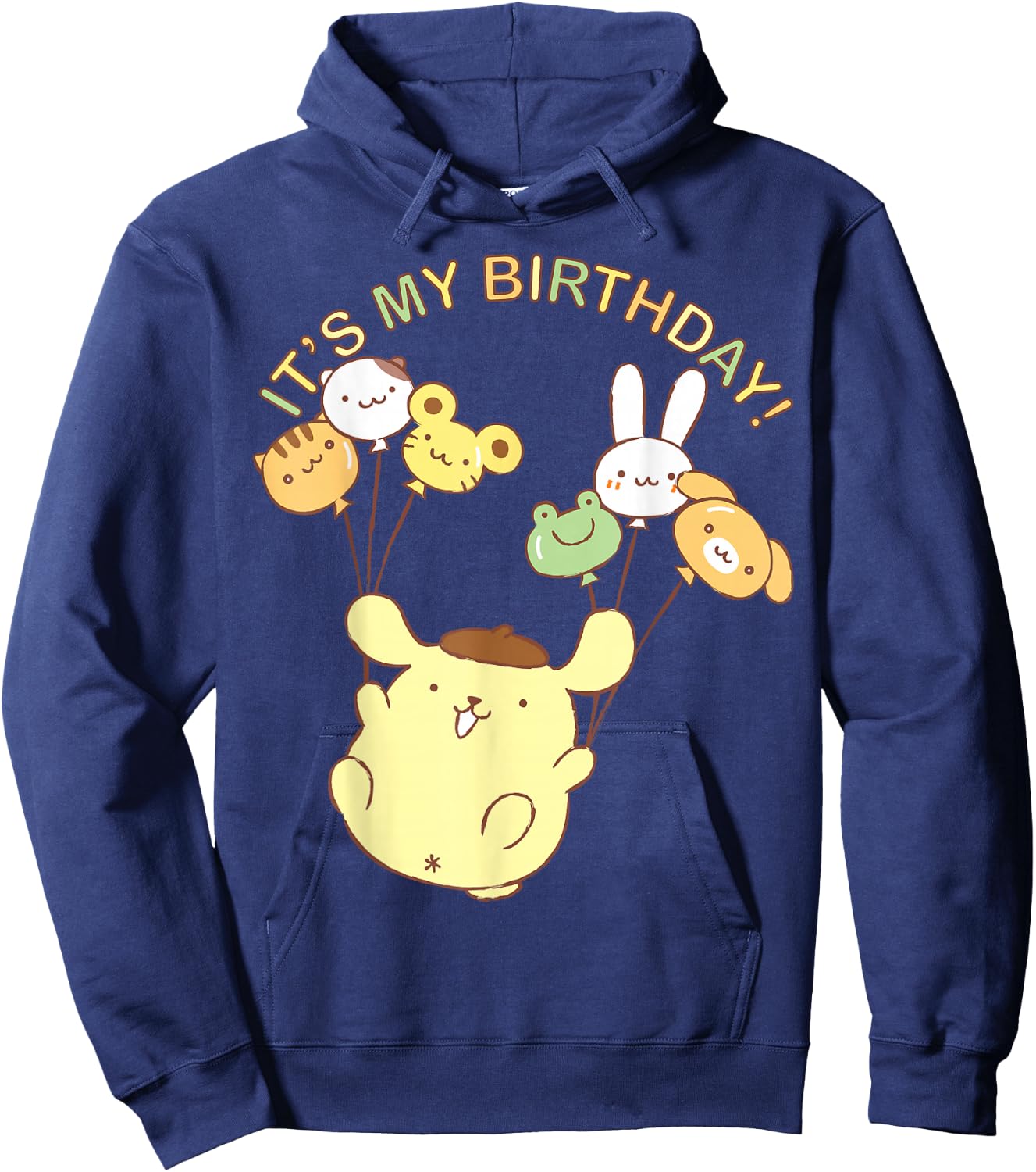 Pompompurin Its My Birthday Small Hoodie - Hoodie | Navy