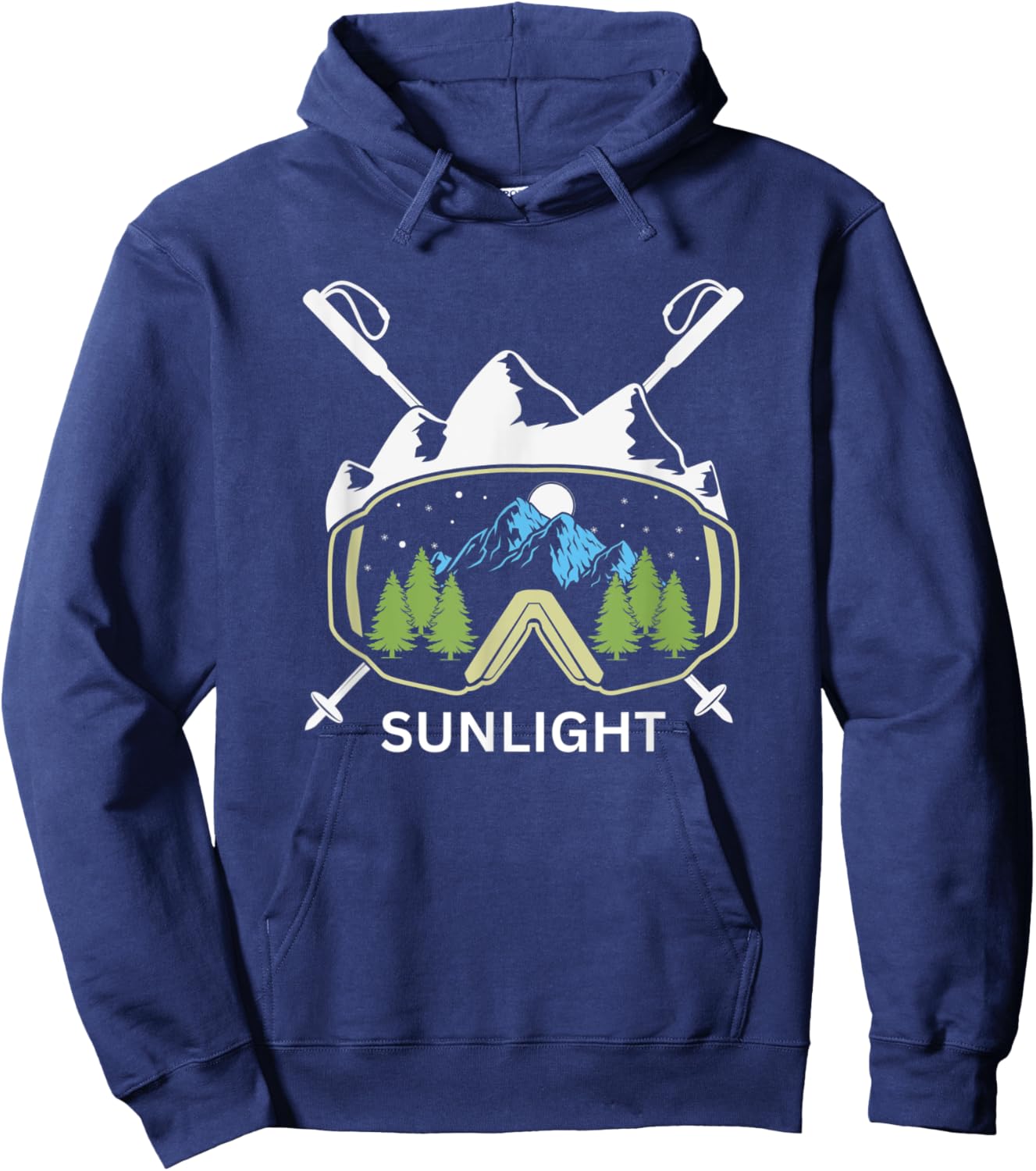 Sunlight Colorado Ski Goggles and Skies Hoodie - Hoodie | Navy