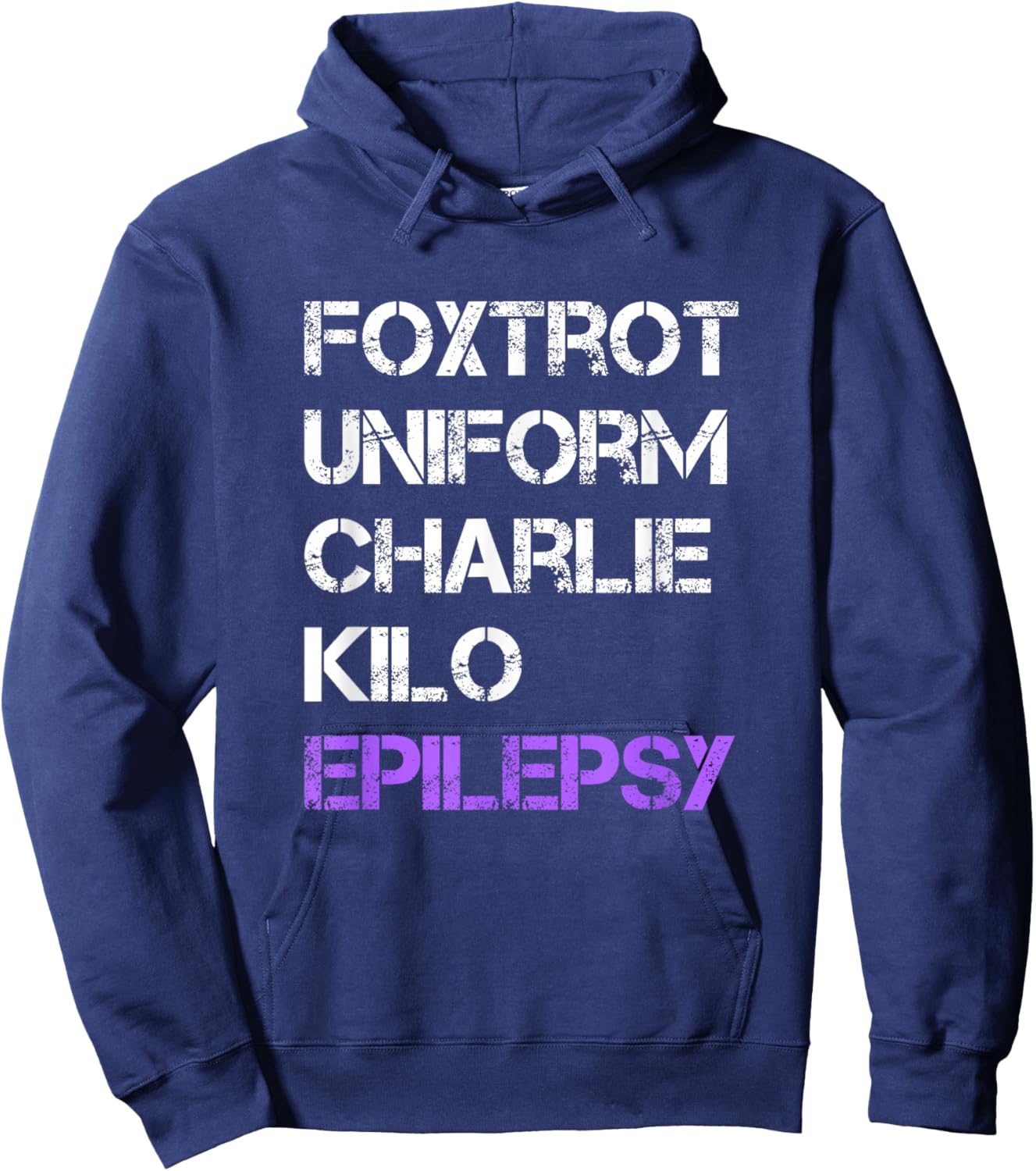 Foxtrot Uniform Charlie Kilo, Fuck Epilepsy Hoodie - Hoodie | Navy