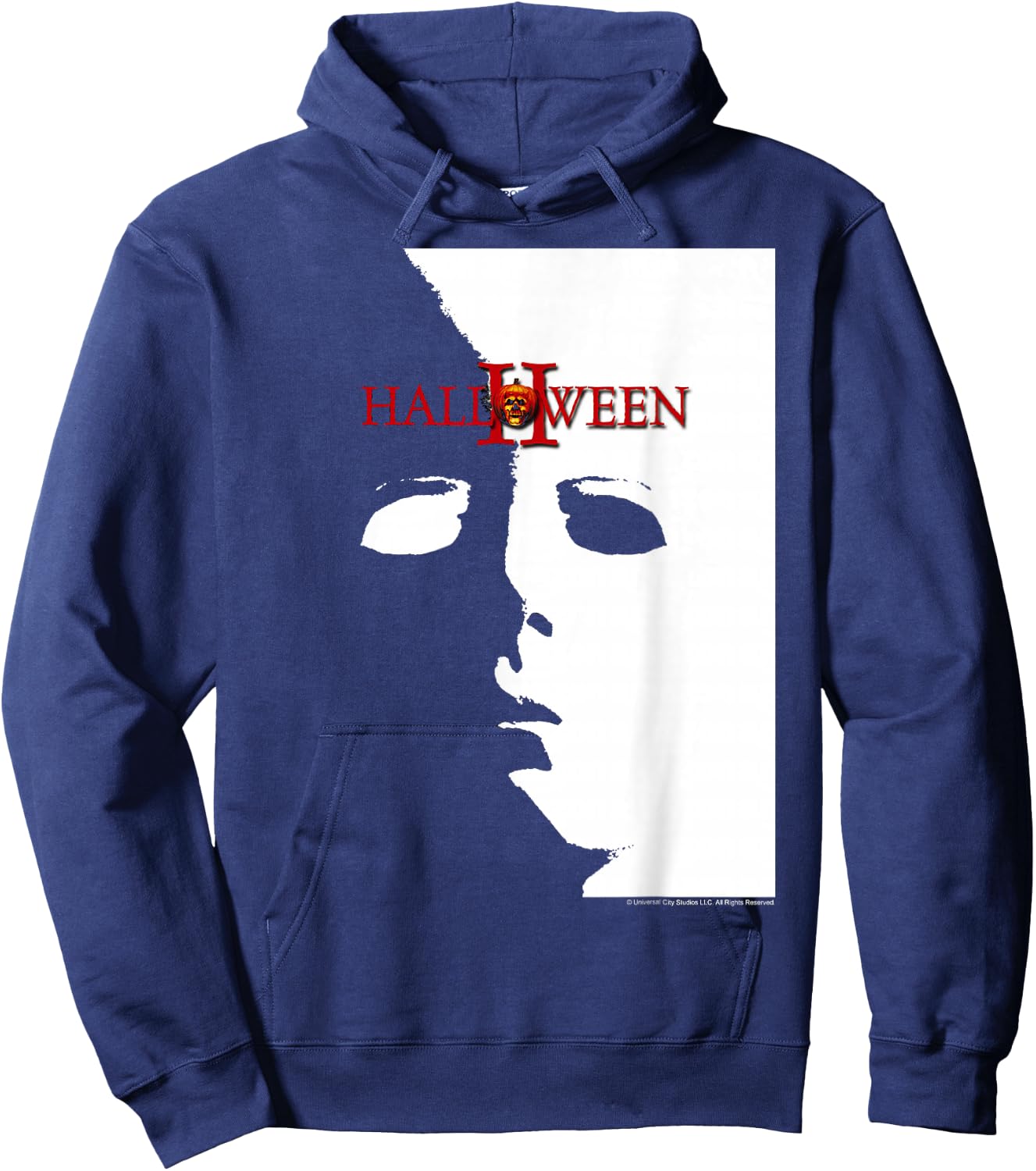Halloween 2 Michael Myers Mask Poster Hoodie - Hoodie | Navy