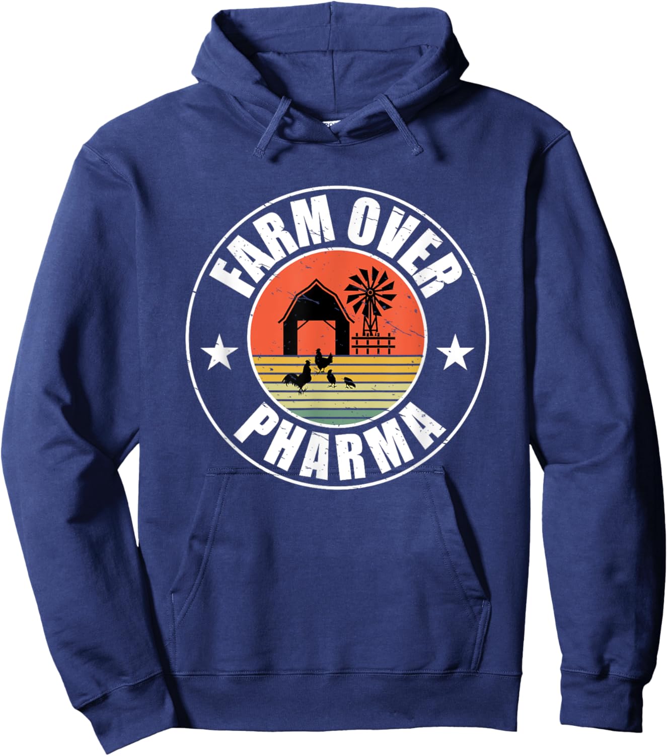 Vintage Farm Over Pharma Mom Dad Family Farming Hoodie - Hoodie | Navy