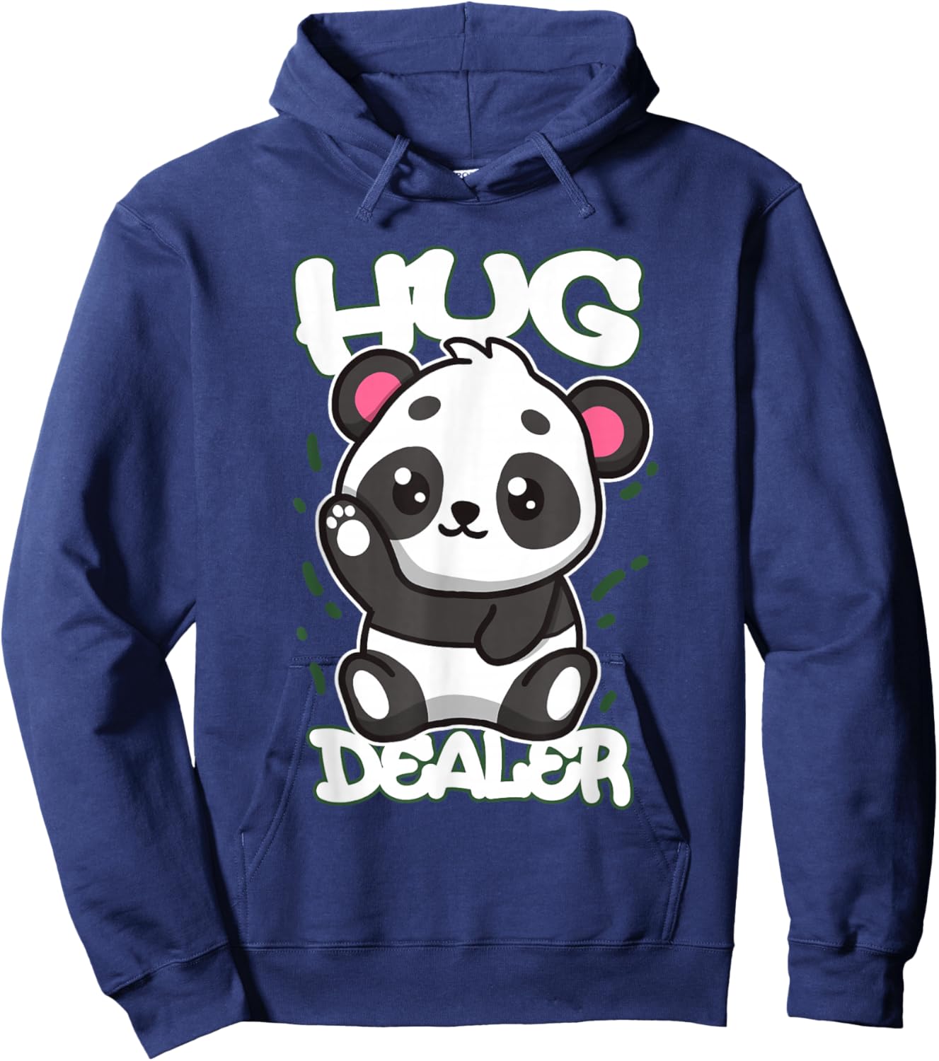 Hug Dealer Cute Panda Free Hugs Cuddly Panda Hoodie - Hoodie | Navy