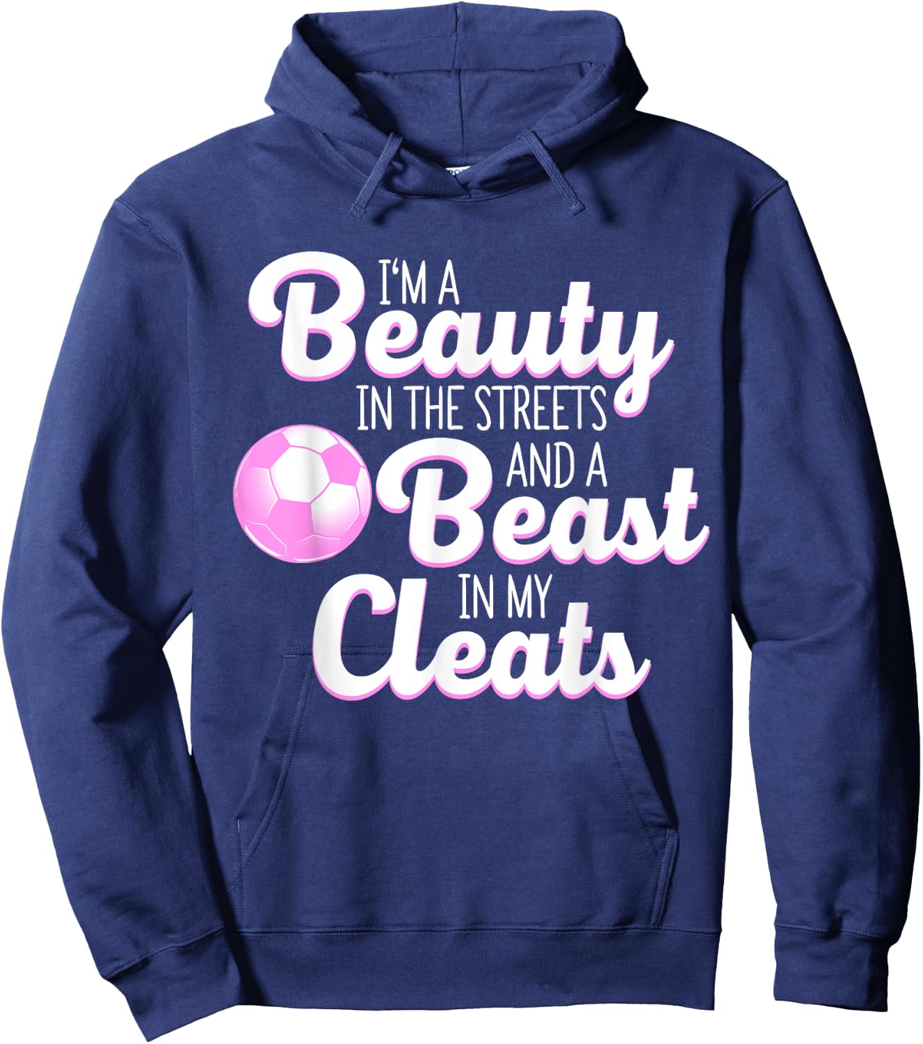 Funny Soccer Art Women's Soccer Player Lover Hoodie - Hoodie | Navy