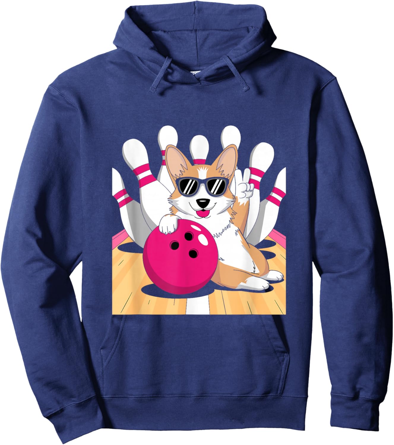 Corgi Bowler Bowling Tenpin Hoodie - Hoodie | Navy