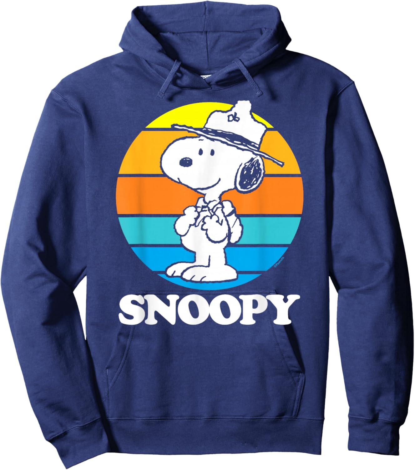 Peanuts - Snoopy Beagle Scout Sunset Hoodie - Hoodie | Navy