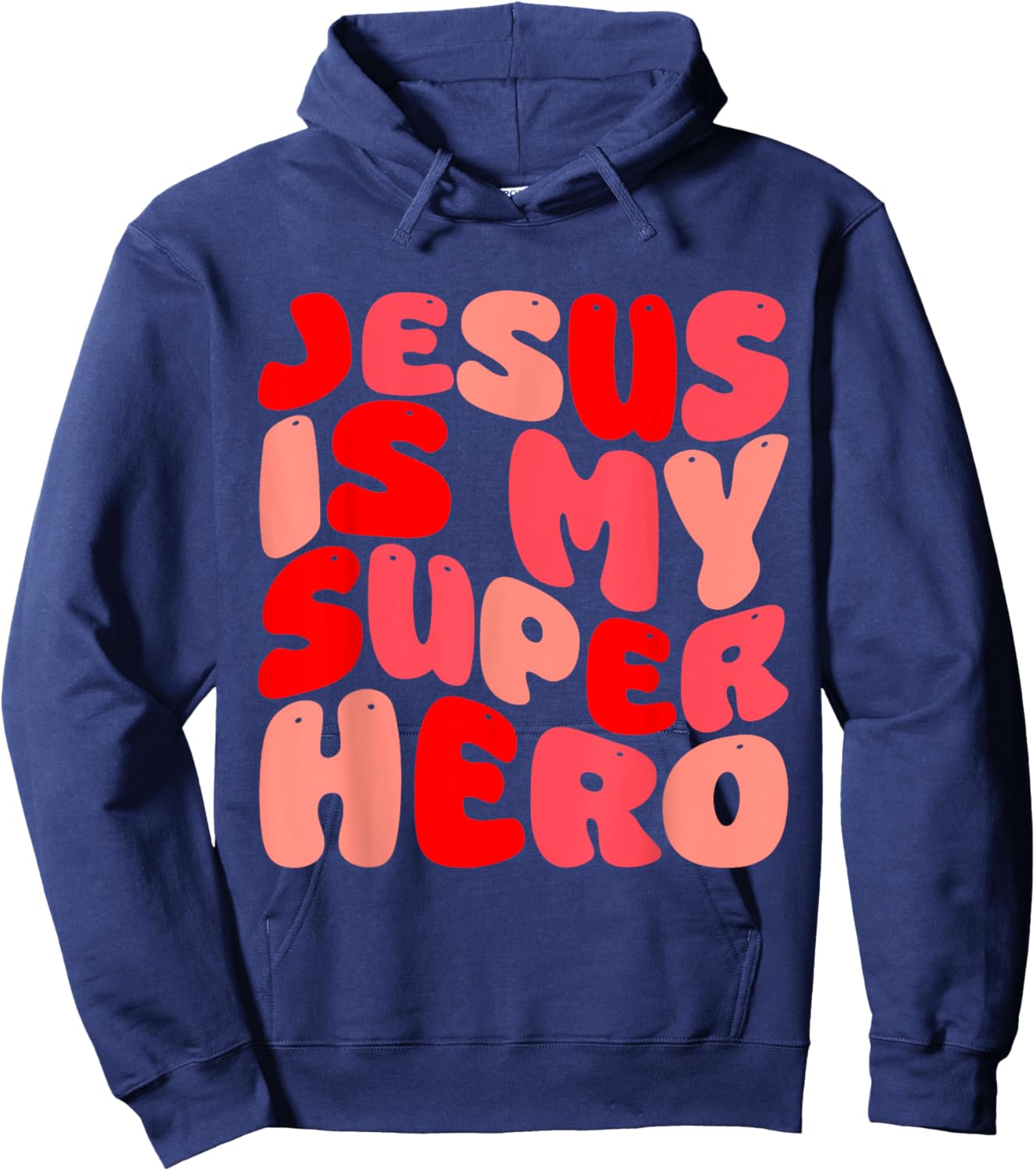Jesus Is My Superhero Christian Religious Hoodie - Hoodie | Navy