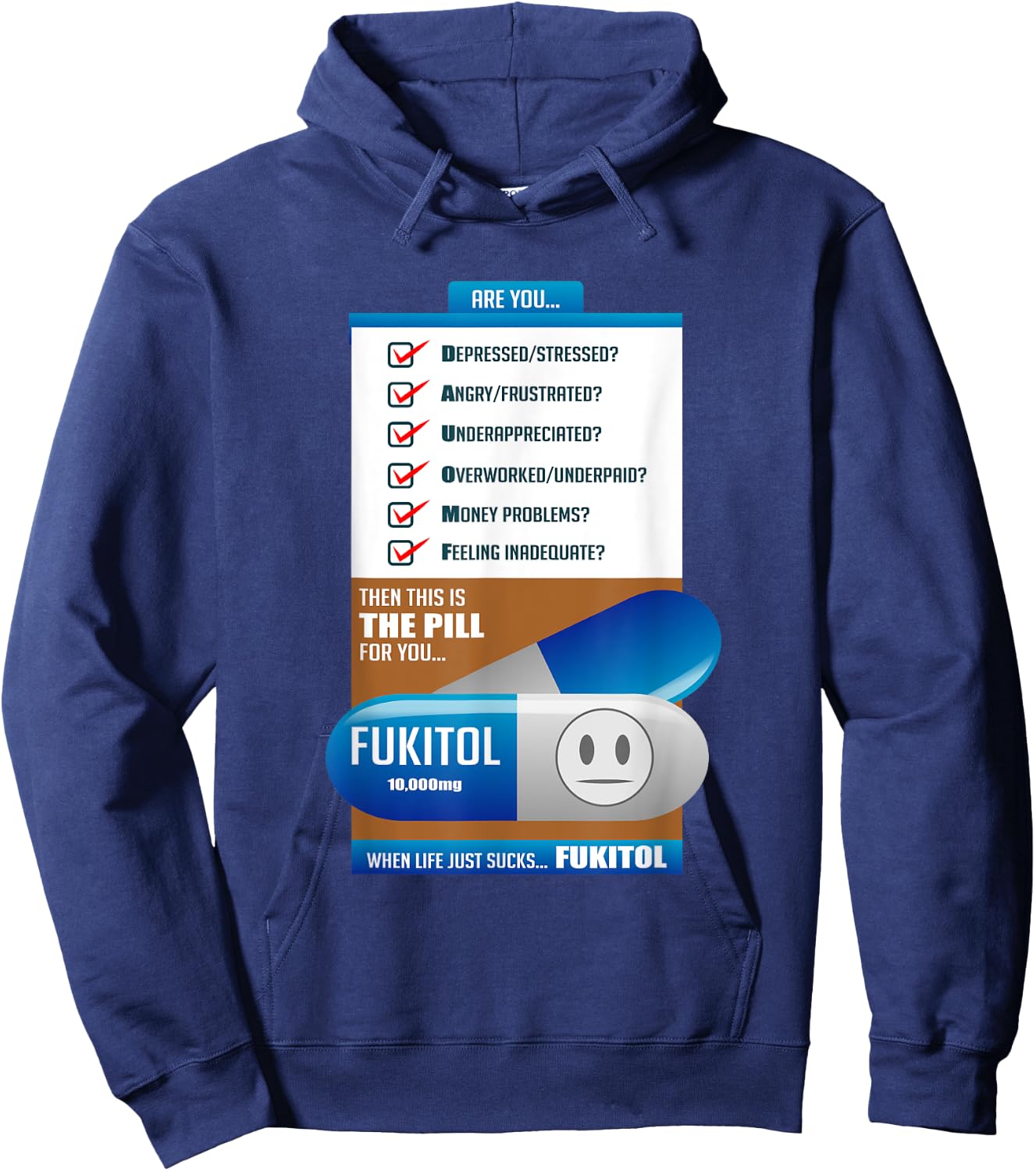 Fukitol Prescription Funny Physician Hoodie - Hoodie | Navy