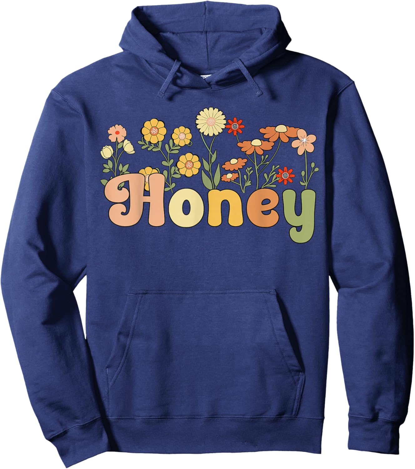 Groovy Honey Grandmother Flowers Honey Grandma Hoodie - Hoodie | Navy