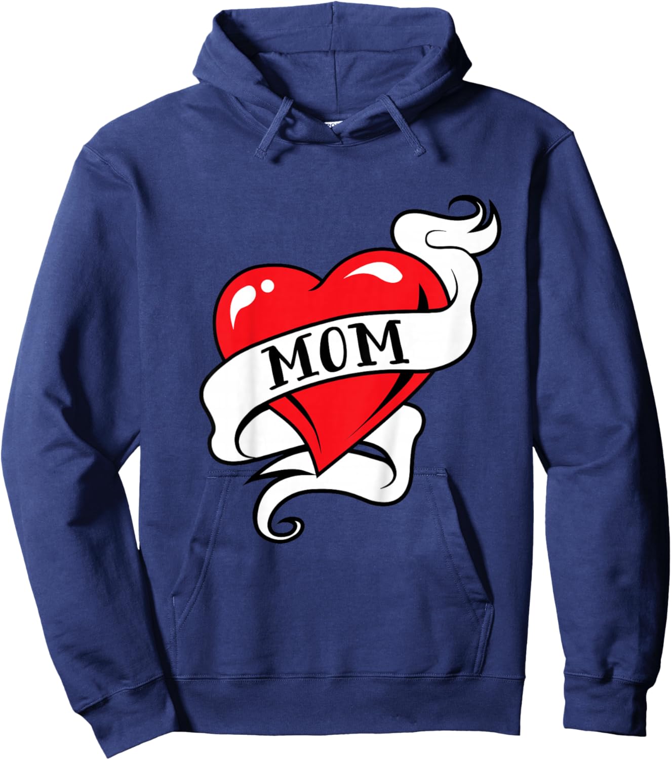Mom Heart Tattoo for Mother's Day Love Mom Hoodie - Hoodie | Navy