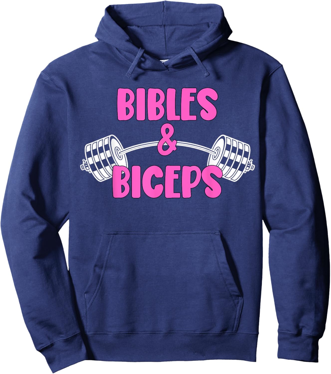 Bibles and Biceps Funny Gym Workout Christian Hoodie - Hoodie | Navy