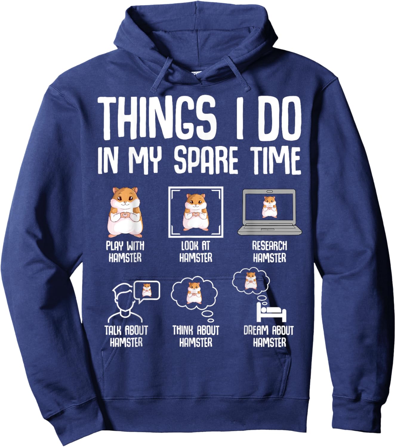 Hamster Women Kids Girls Hoodie - Hoodie | Navy