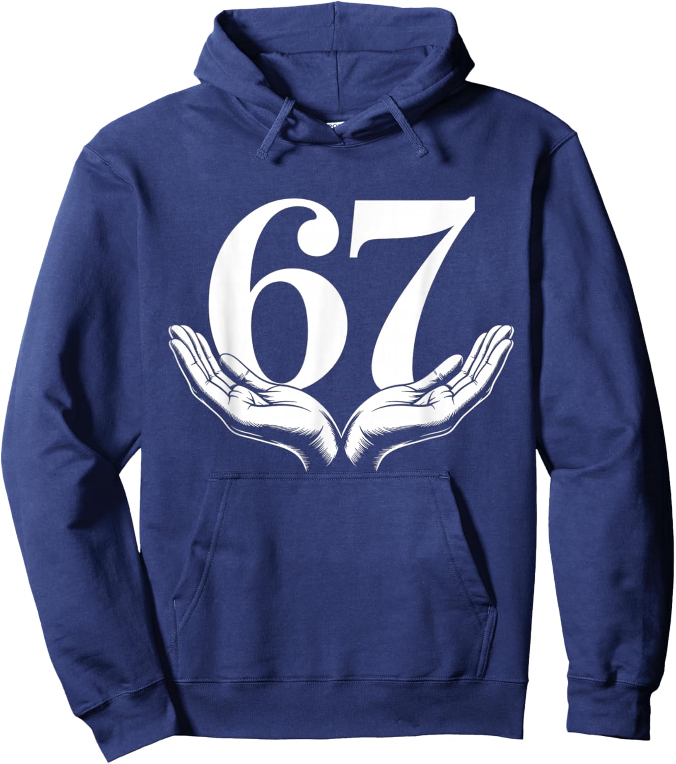 Funny Six Seven 6 7 Meme Gen Alpha Slang Hoodie - Hoodie | Navy