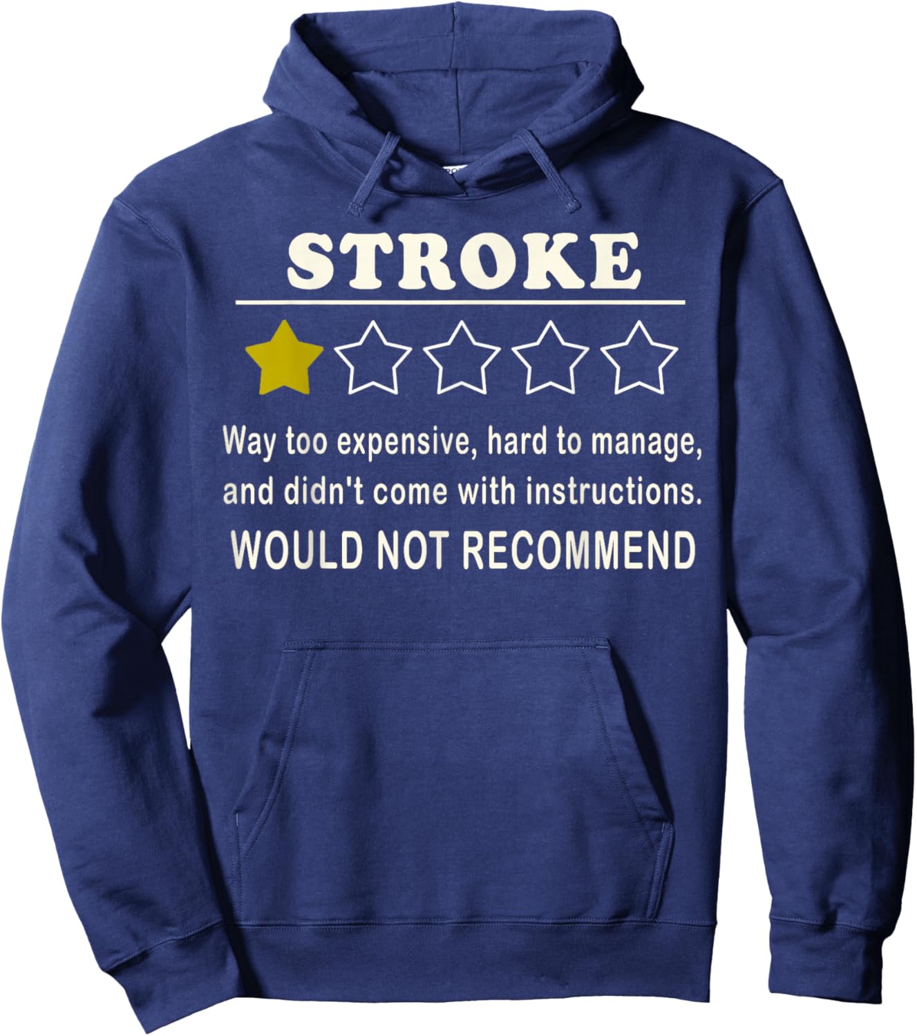 Stroke way too expensive hard to manage Hoodie - Hoodie | Navy