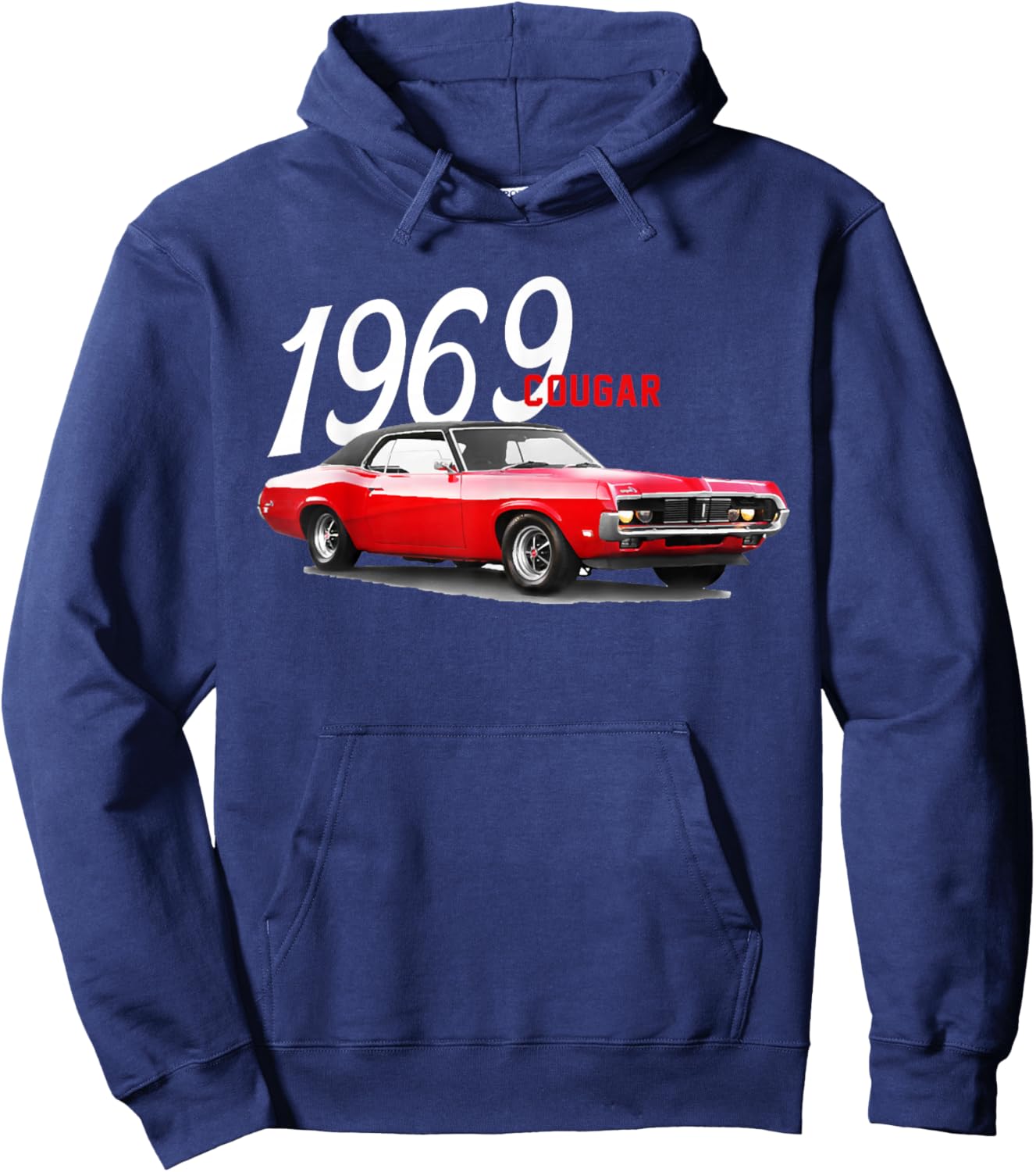 1969 69 Mercury classic Cougar Vinatge cars Hoodie - Hoodie | Navy