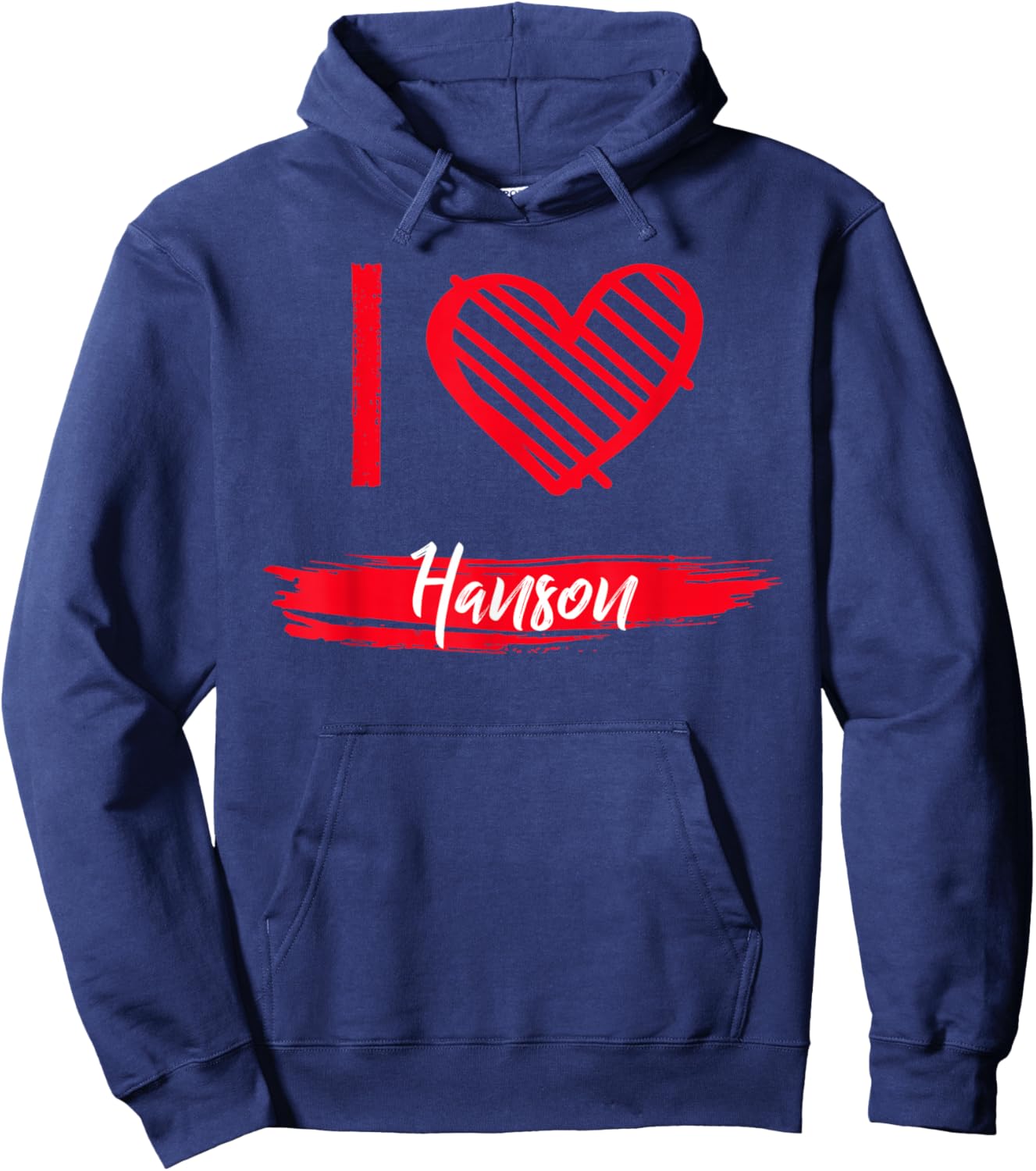 I Love HANSON County I Heart HANSON Hoodie - Hoodie | Navy