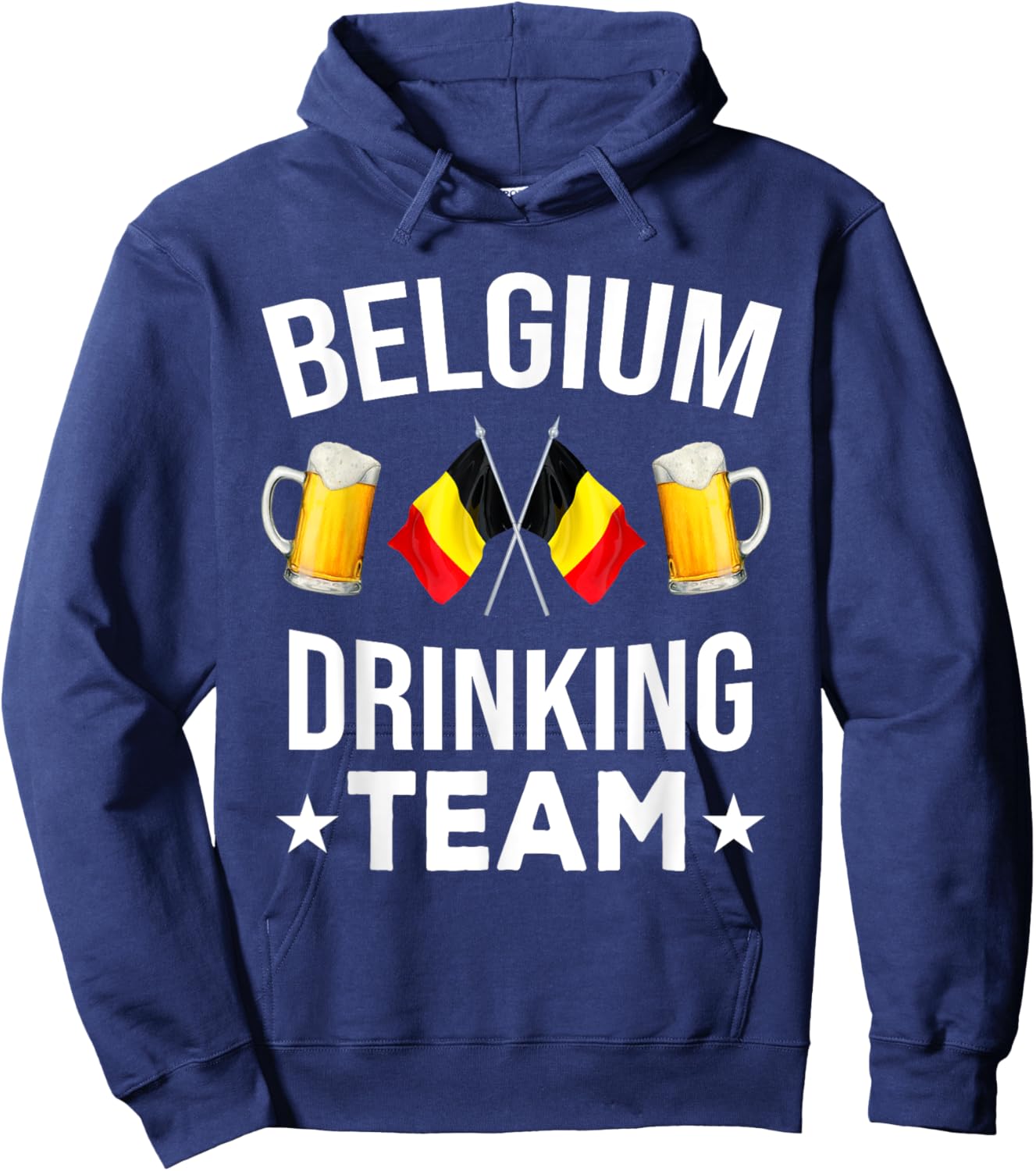Belgium drinking team beer fests Belgian Funny Hoodie - Hoodie | Navy