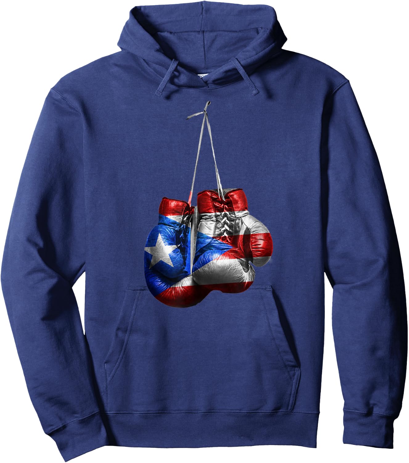 Puerto Rico Vintage Boxing Gloves Hoodie - Hoodie | Navy