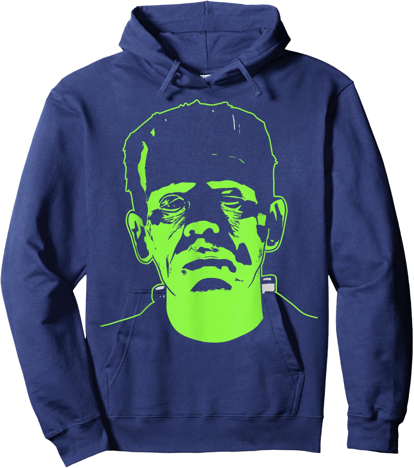 Universal Monsters Frankenstein Neon Face Hoodie - Hoodie | Navy