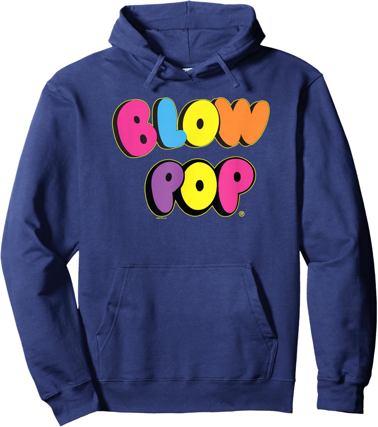 Charms Blow Pop Colorful Letters Text Logo Hoodie - Hoodie | Navy