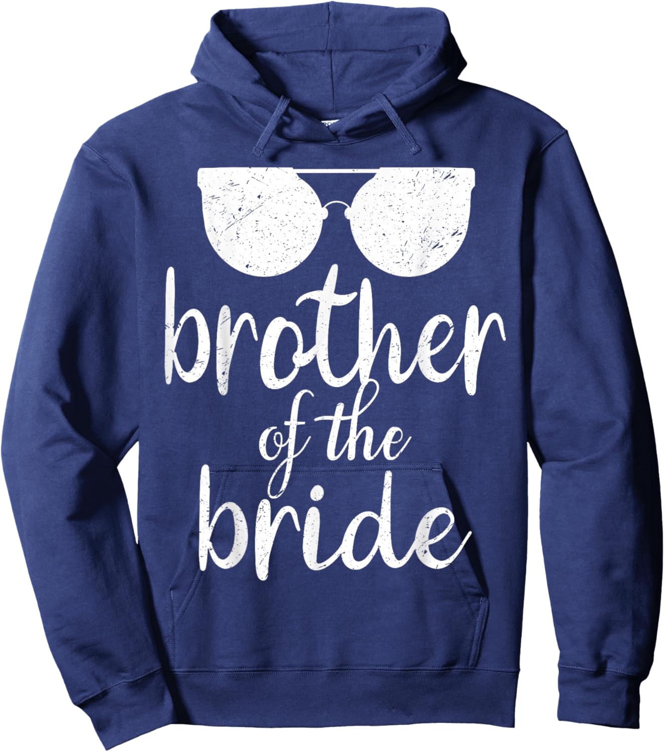 Brother of The Bride Wedding Gift Sunglasses Hoodie - Hoodie | Navy