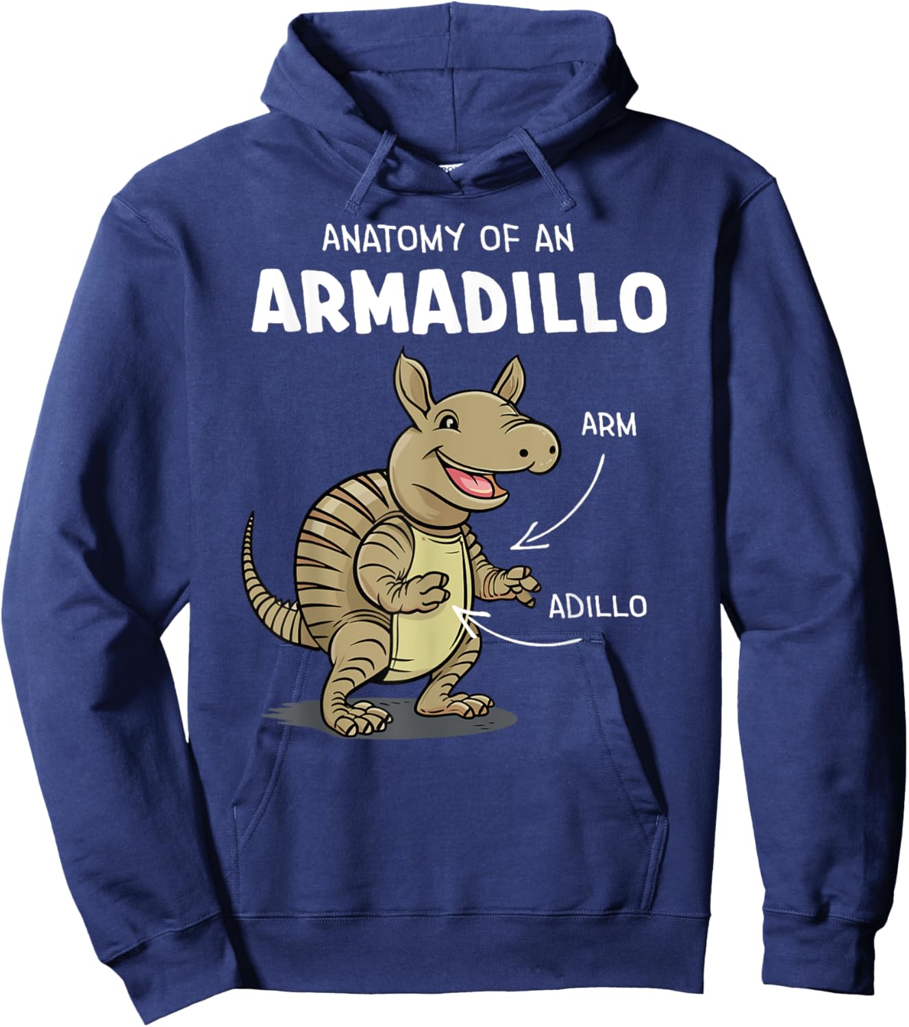 Anatomy of An Armadillo Funny Hoodie - Hoodie | Navy